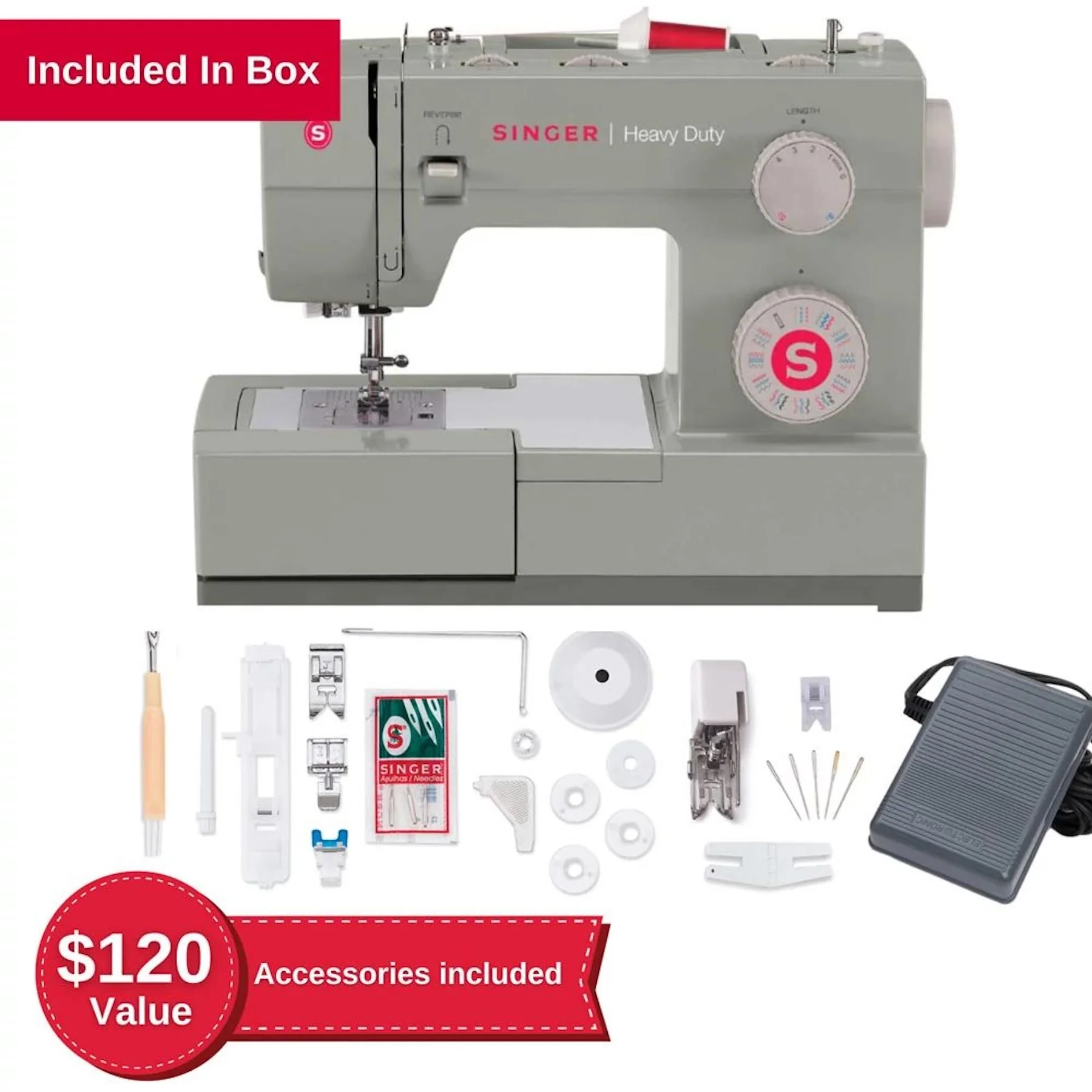 SINGER® Heavy Duty 4452 Sewing Machine 3 SINGER® Heavy Duty 4452 Sewing Machine