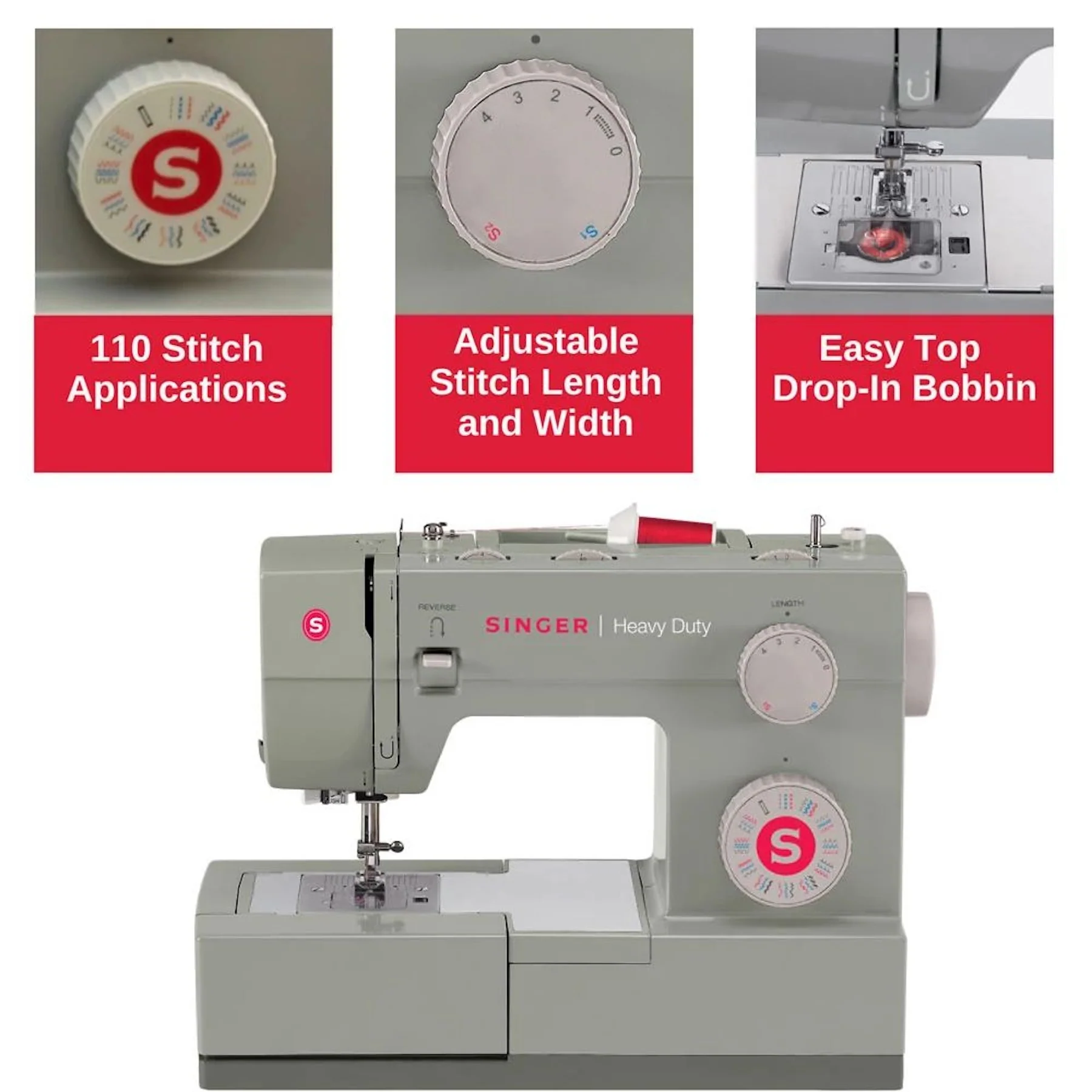 SINGER® Heavy Duty 4452 Sewing Machine 4 SINGER® Heavy Duty 4452 Sewing Machine