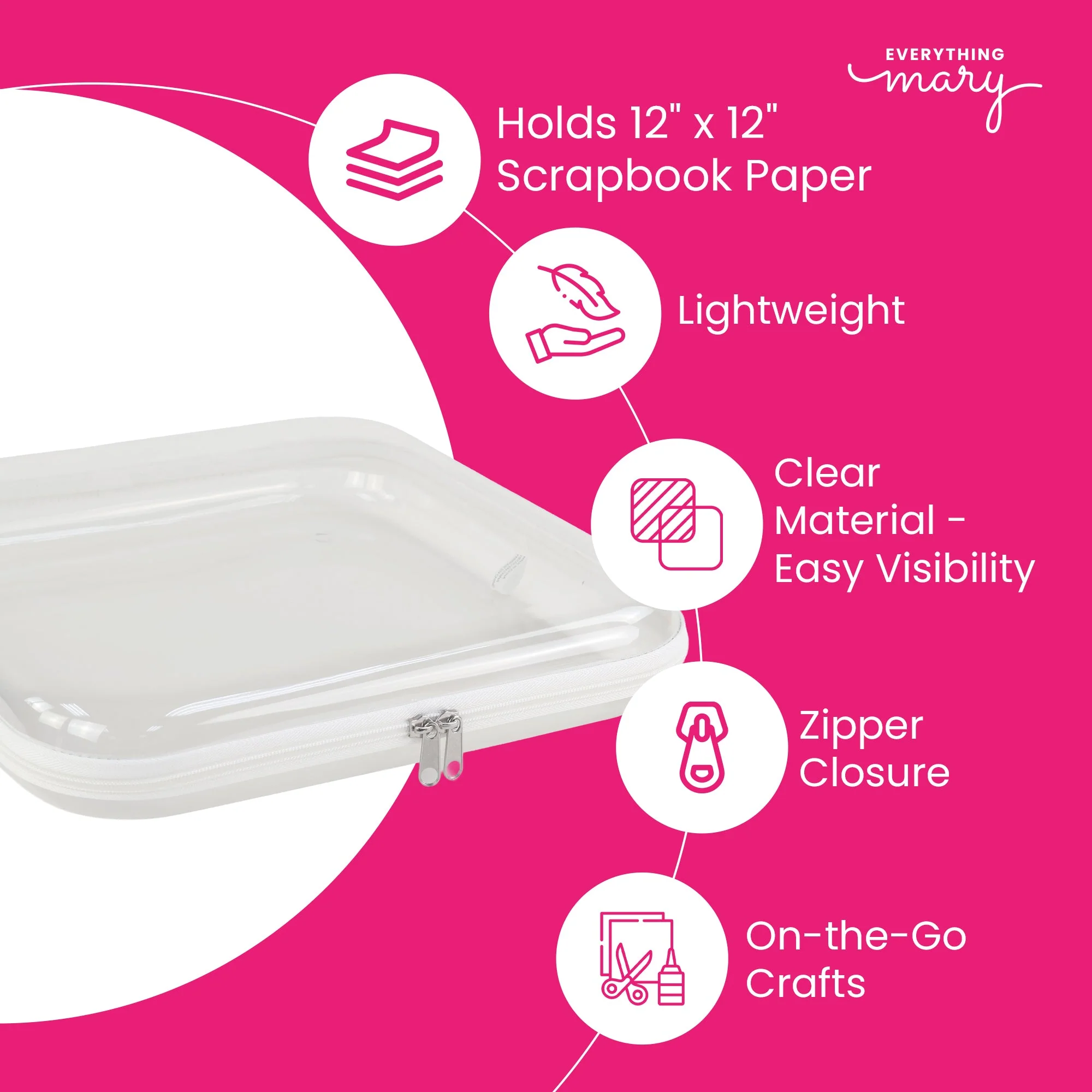 Everything Mary 12x12 Clear Bubble Case – Portable Craft Project Organizer 2 Everything Mary 12x12 Clear Bubble Case – Portable Craft Project Organizer