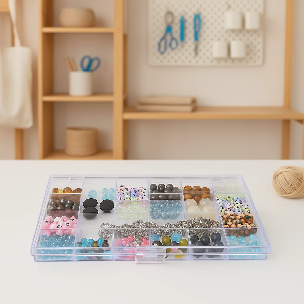 Everything Mary 21-Compartment Storage Box – Clear Organizer for Small Craft Supplies 6 Everything Mary 21-Compartment Storage Box – Clear Organizer for Small Craft Supplies