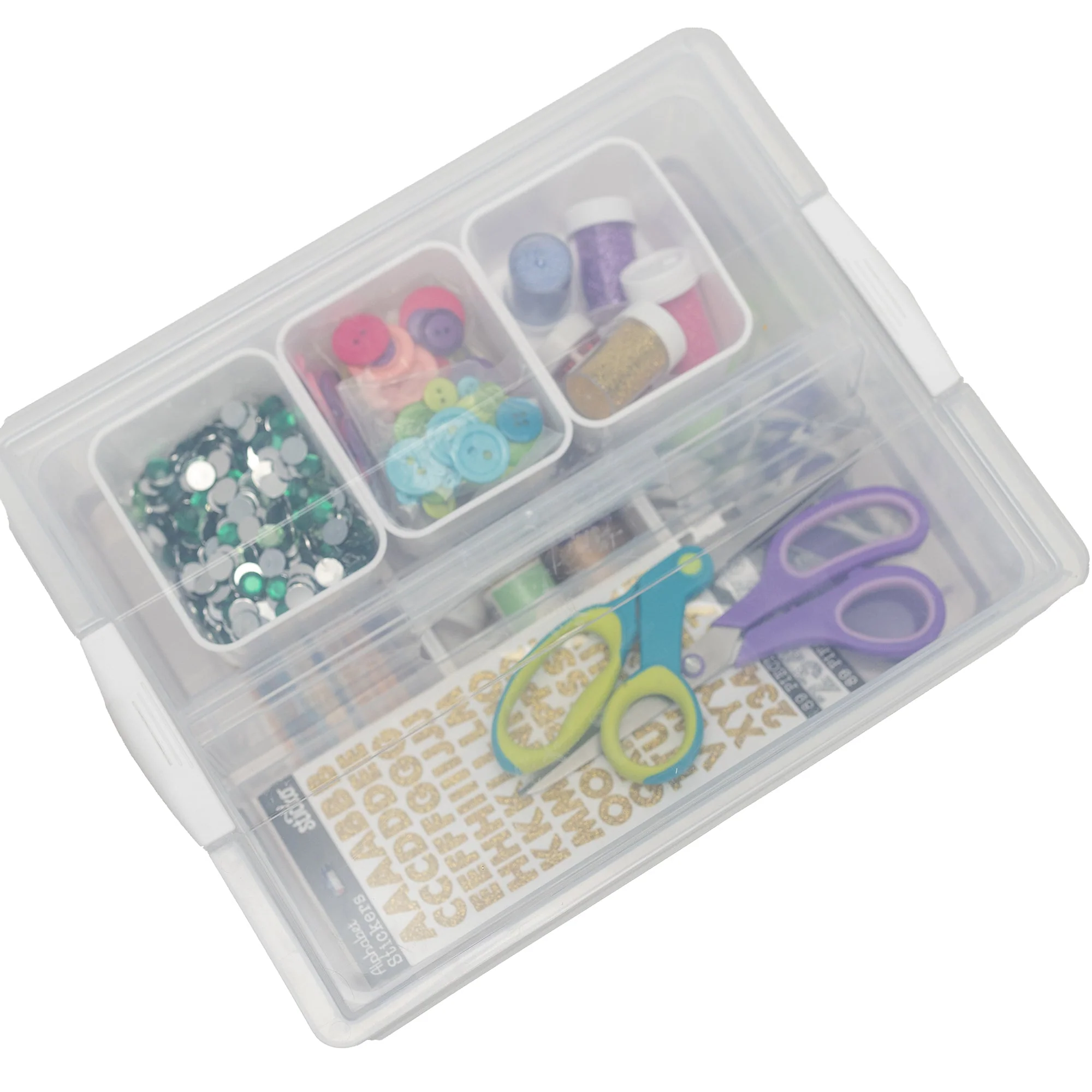 Everything Mary 7-Piece Clear Plastic Craft & Hobby Storage Container – Organizer with Removable Bins for Supplies, Tools, and DIY Projects 1 Everything Mary 7-Piece Clear Plastic Craft & Hobby Storage Container – Organizer with Removable Bins for Supplies, Tools, and DIY Projects
