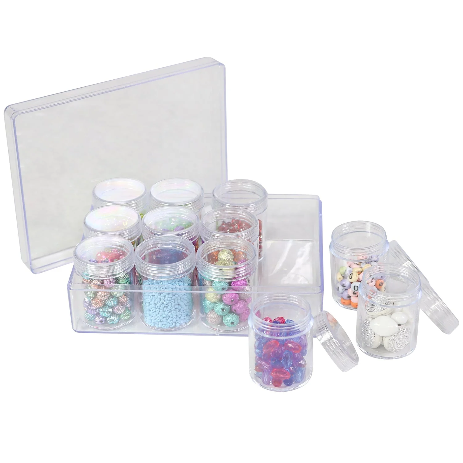 Everything Mary Clear Organizer with 12 Removable Jars – Portable Storage for Small Craft Supplies 5 Everything Mary Clear Organizer with 12 Removable Jars – Portable Storage for Small Craft Supplies