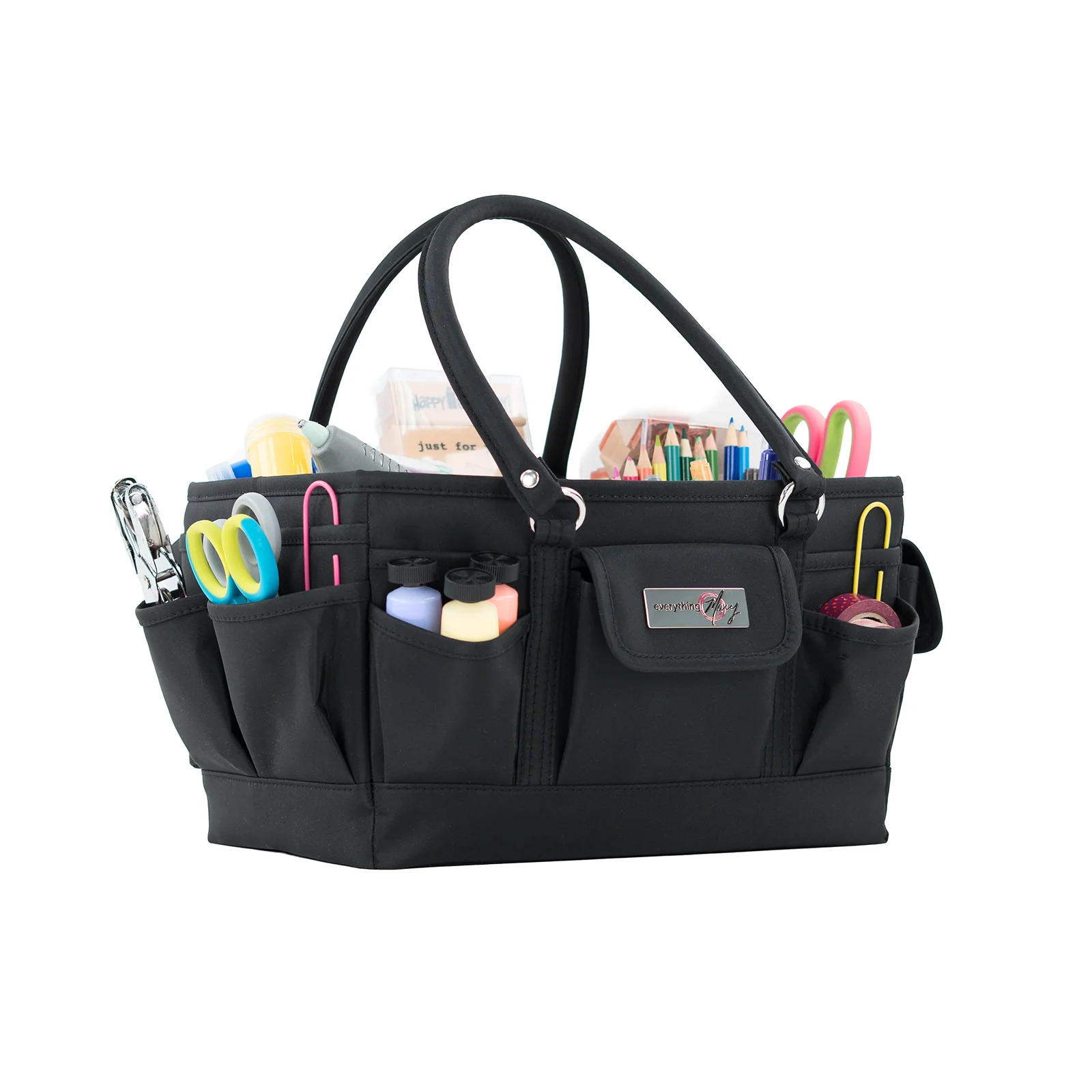Everything Mary Deluxe Store & Tote Craft Organizer, Black 2 Everything Mary Deluxe Store & Tote Craft Organizer, Black