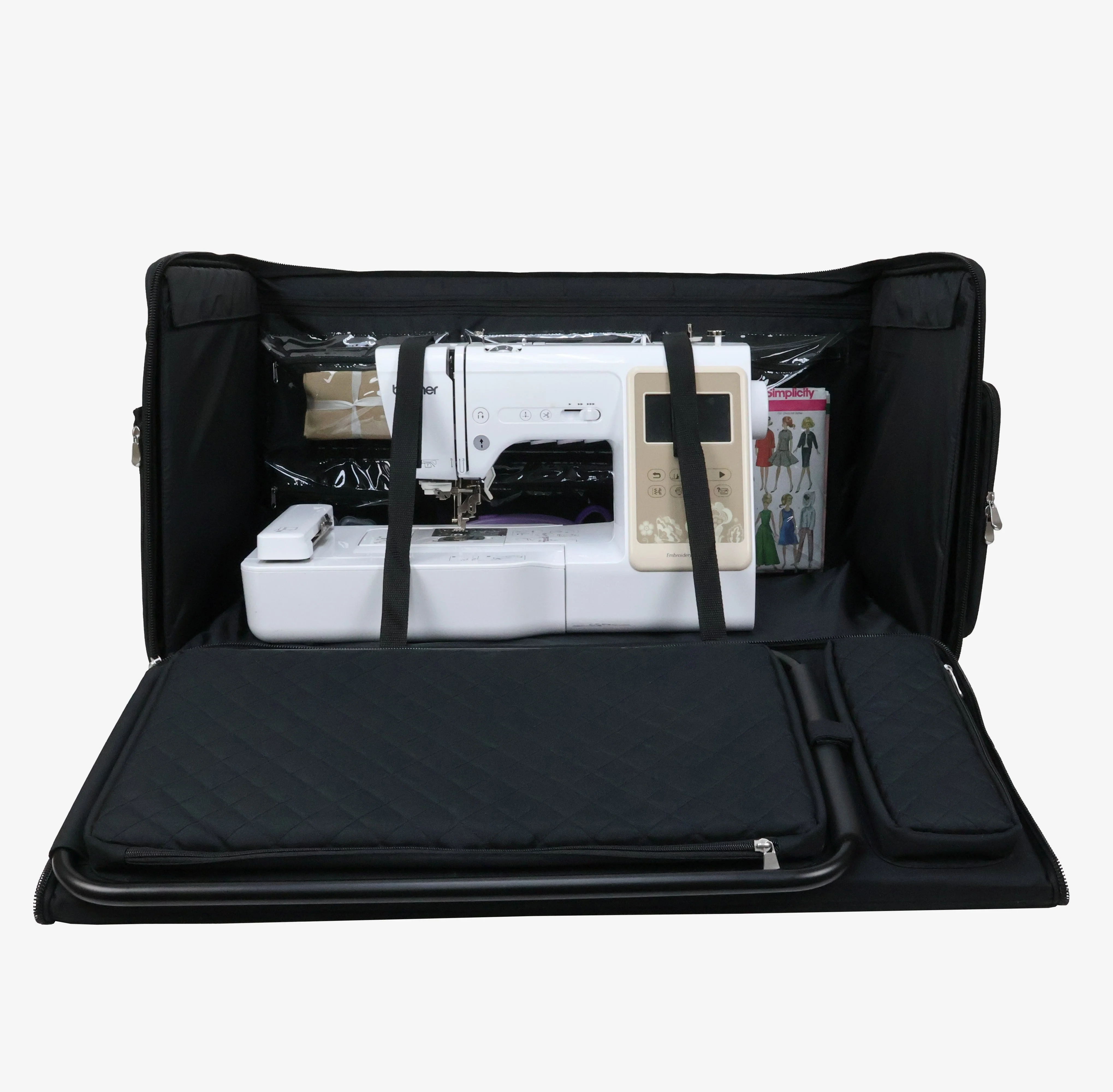 Everything Mary Jumbo 5 Wheel Collapsible Rolling Sewing Machine Storage Case, Black 7 Everything Mary Jumbo 5 Wheel Collapsible Rolling Sewing Machine Storage Case, Black