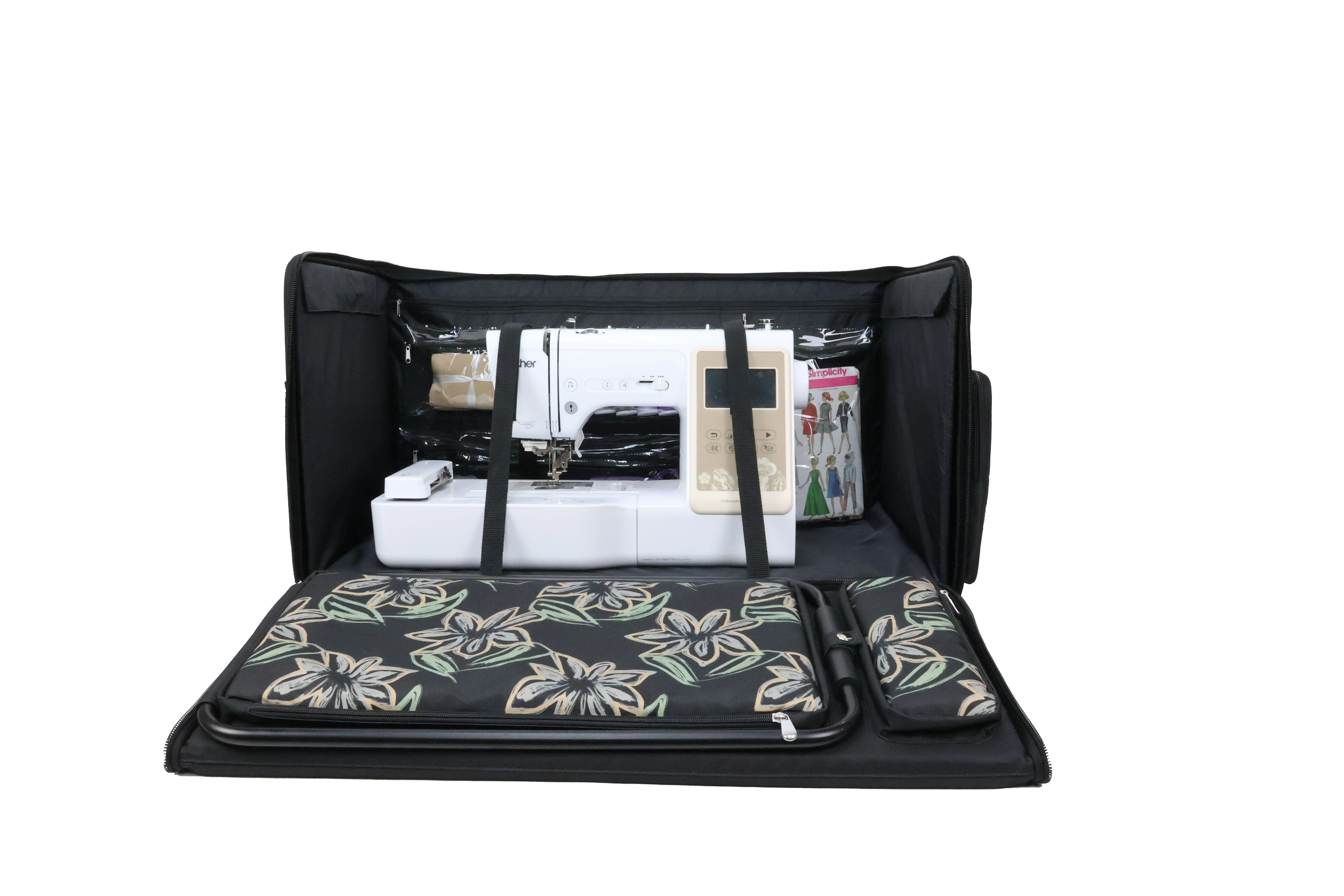 Everything Mary Jumbo 5 Wheel Collapsible Rolling Sewing Machine Storage Case, Floral 13 Everything Mary Jumbo 5 Wheel Collapsible Rolling Sewing Machine Storage Case, Floral