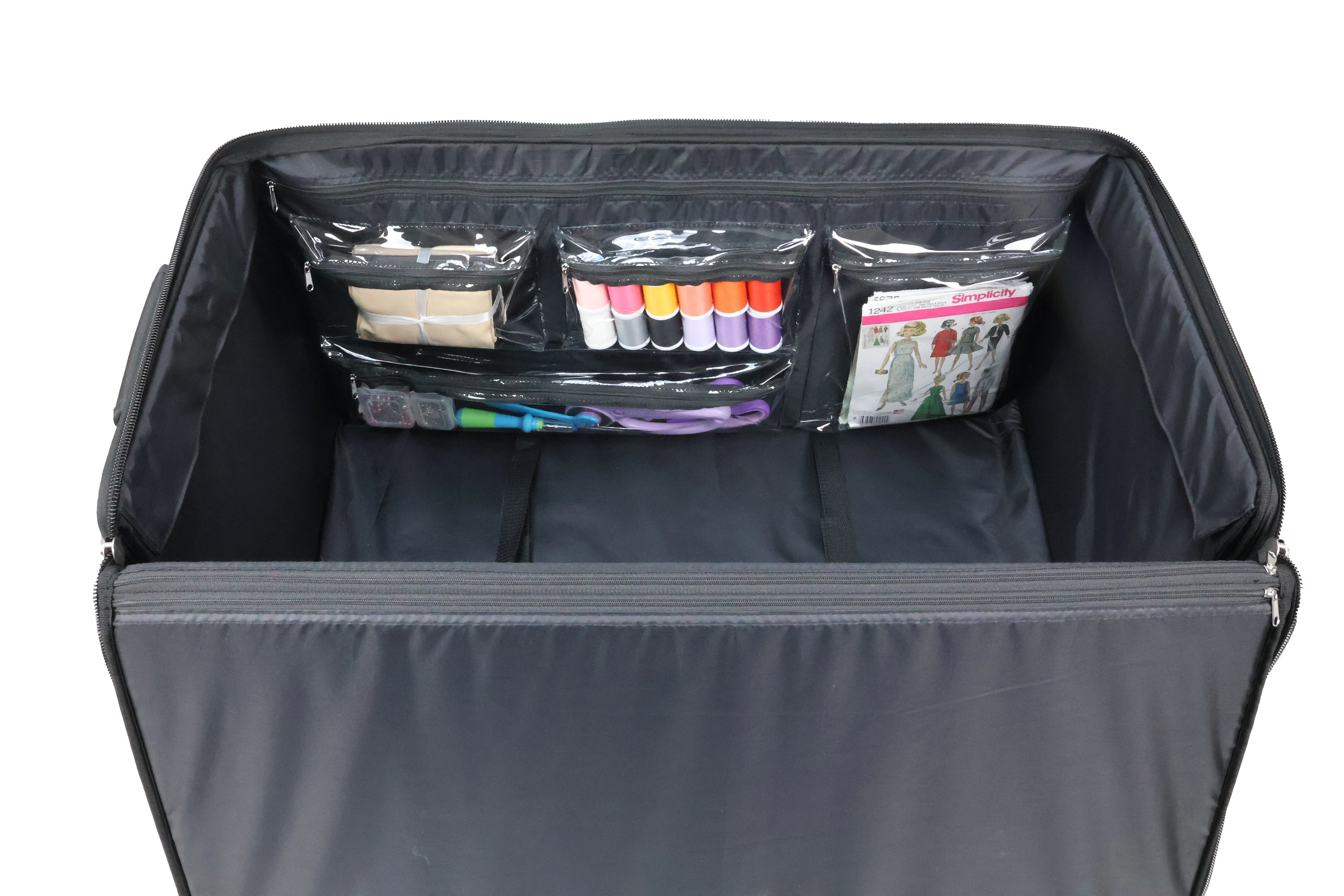 Everything Mary Jumbo 5 Wheel Collapsible Rolling Sewing Machine Storage Case, Floral 9 Everything Mary Jumbo 5 Wheel Collapsible Rolling Sewing Machine Storage Case, Floral