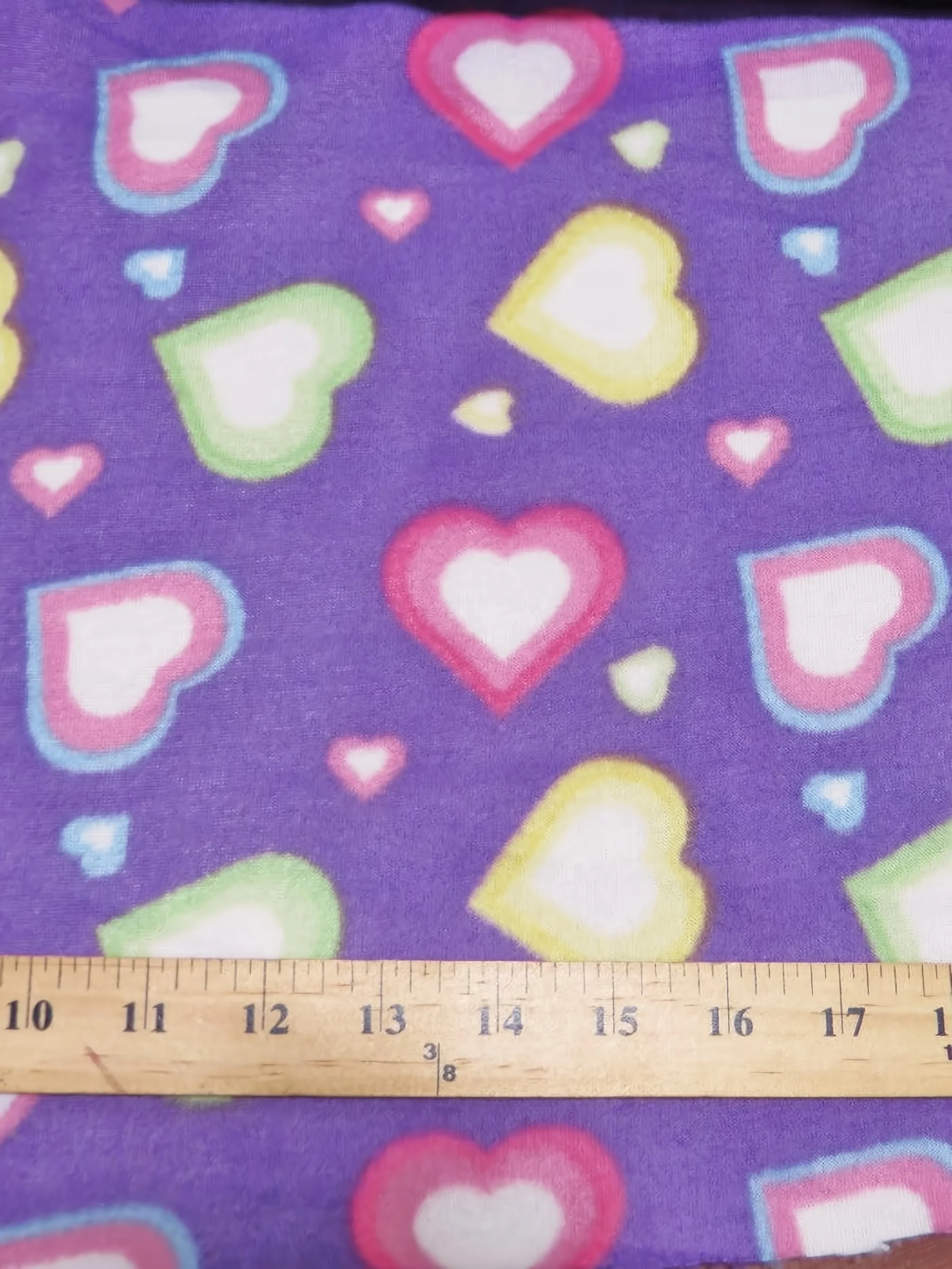 Falling For Hearts Purple Fleece Fabric 1 Falling For Hearts Purple Fleece Fabric
