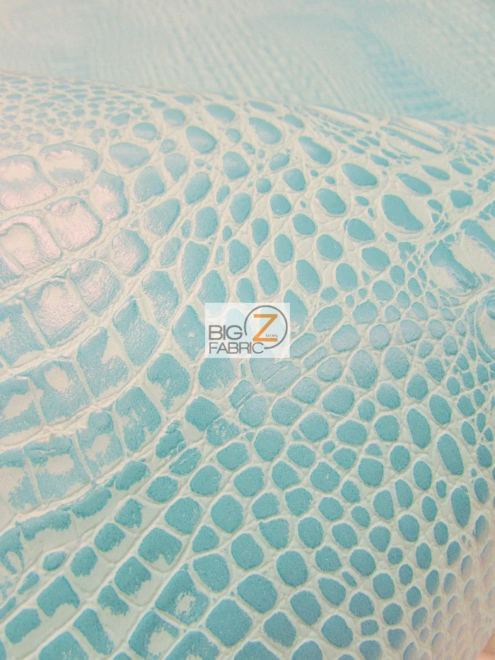 Fire Red Crocodile Marine Vinyl Fabric / Sold By The Yard 4 Fire Red Crocodile Marine Vinyl Fabric / Sold By The Yard