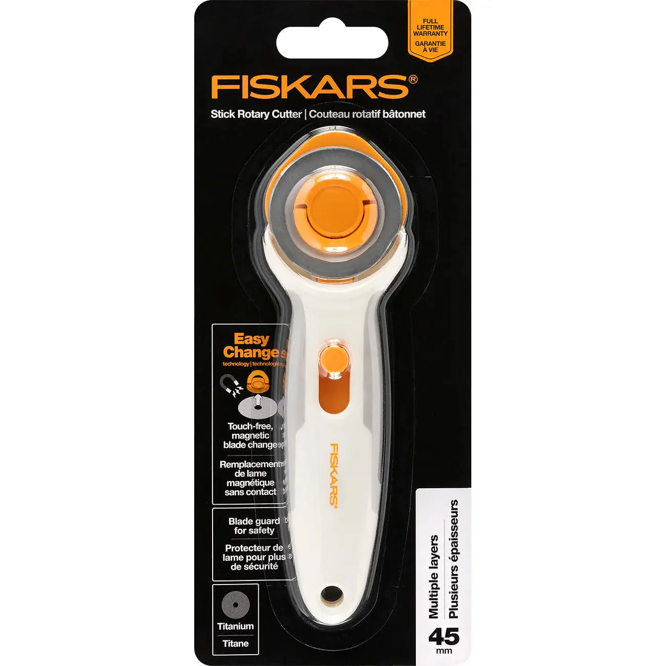 Fiskars Easy Blade Change 45mm Rotary Stick Cutter 1 Fiskars Easy Blade Change 45mm Rotary Stick Cutter