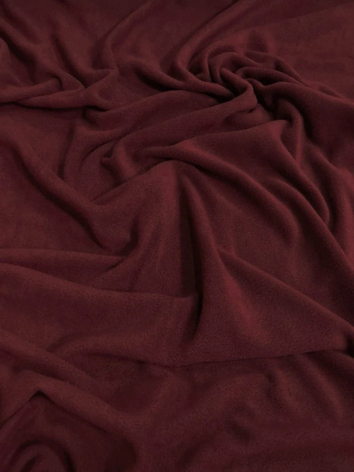 Fleece Fabric Solid / Burgundy 1 Fleece Fabric Solid / Burgundy