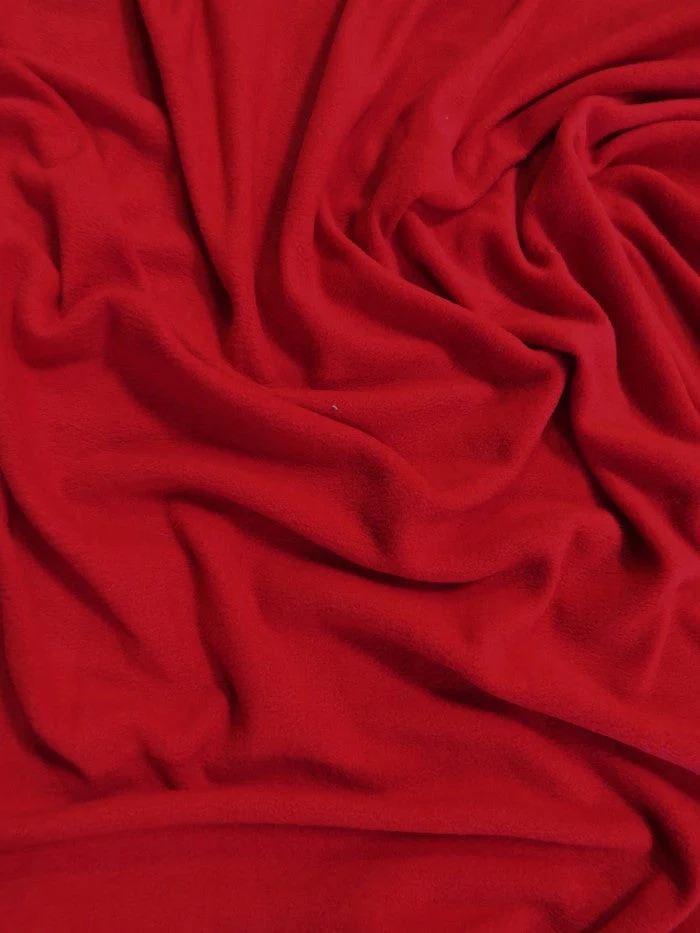 Fleece Fabric Solid / Red 1 Fleece Fabric Solid / Red