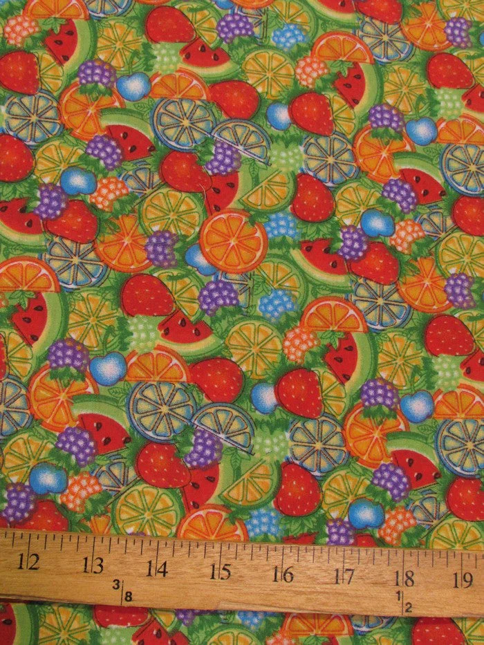 Fruit Mix Multi-Color Cotton Polyester Fabric