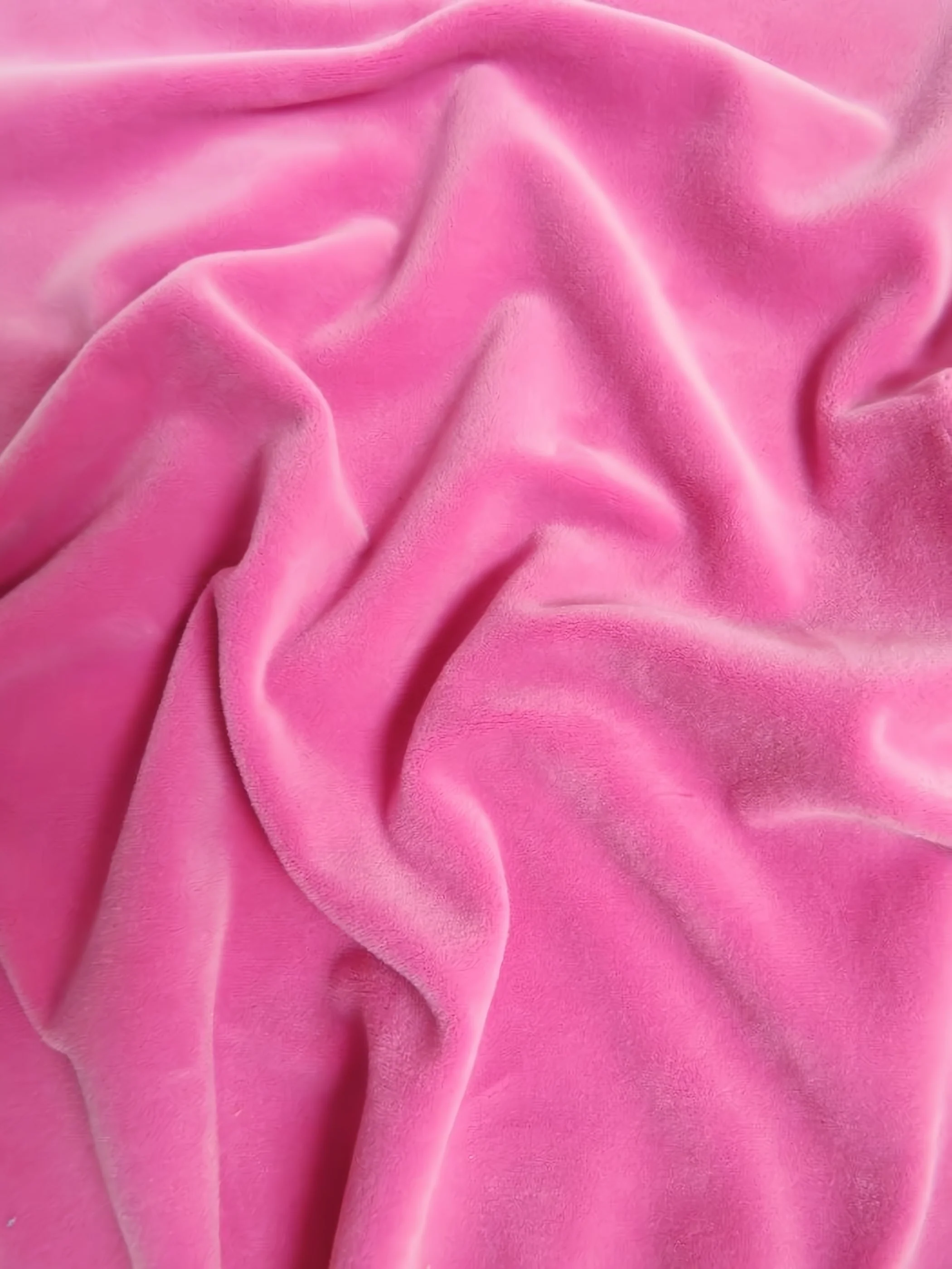 Fuschia Stretch Mochi Plush Minky / Soft Solid Fabric by the Yard 1 Fuschia Stretch Mochi Plush Minky / Soft Solid Fabric by the Yard
