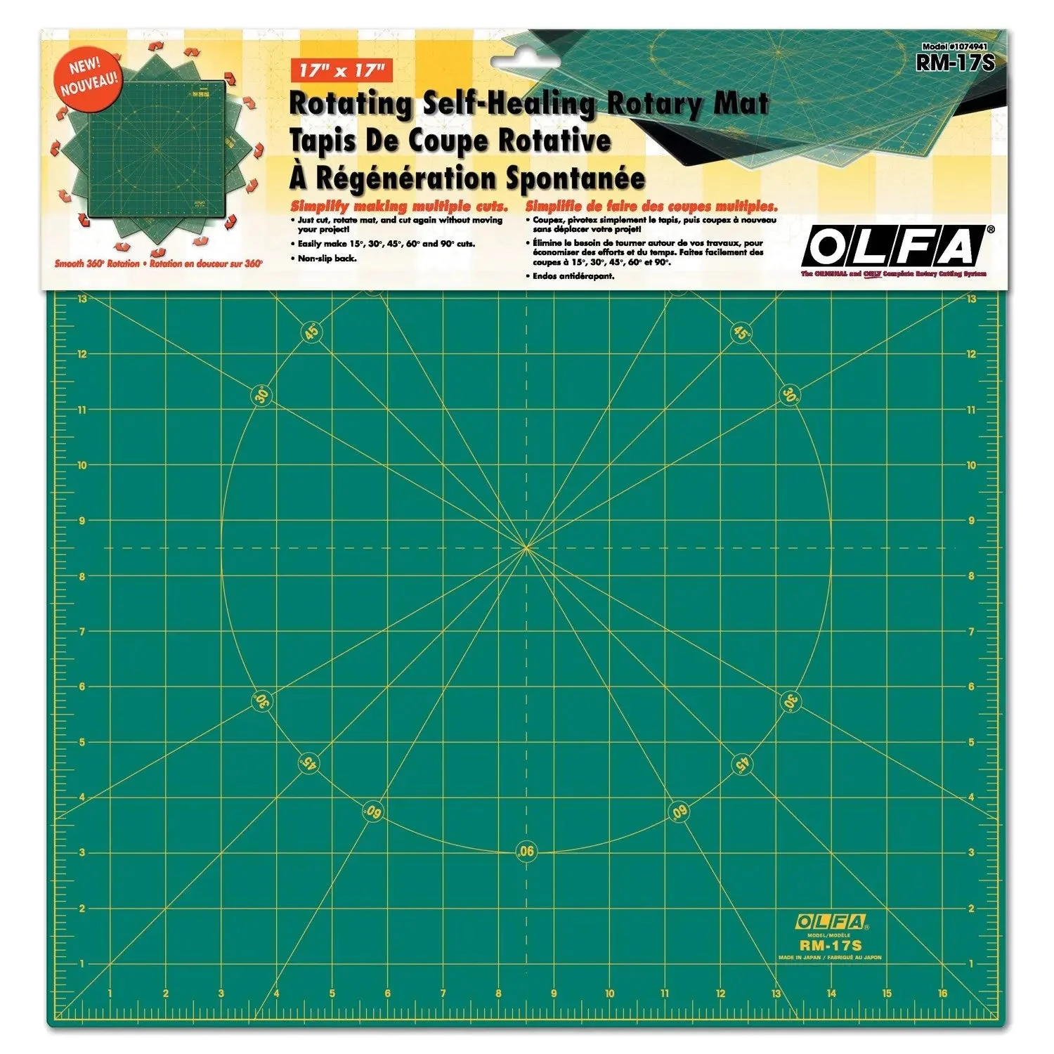 Spinning Square Cutting Mat 17in 1 Spinning Square Cutting Mat 17in