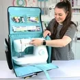 Rolling Sewing Machine Tote, Black & White Triangle Bag with Wheels & Telescoping Handle 6 Rolling Sewing Machine Tote, Black & White Triangle Bag with Wheels & Telescoping Handle