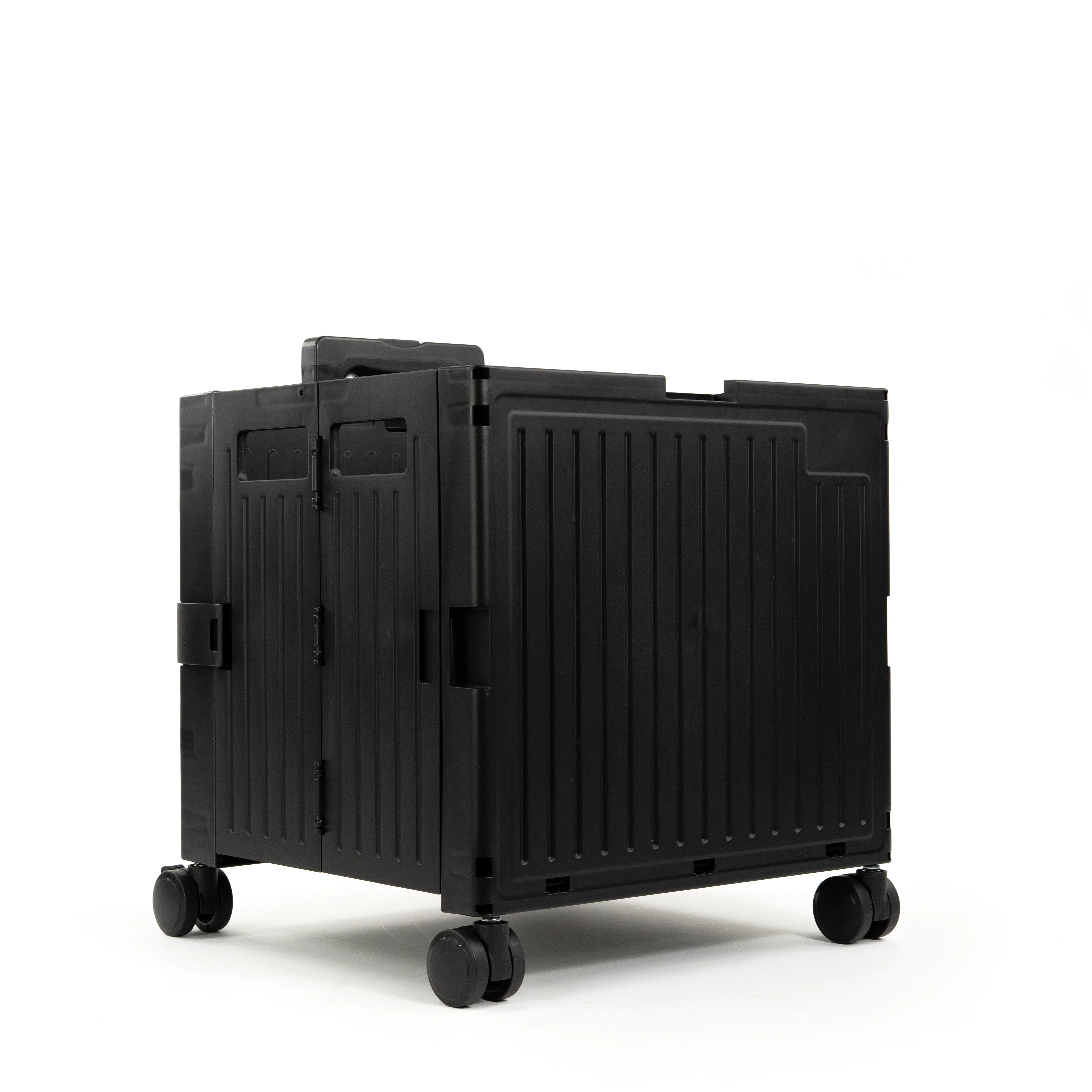 Organizing Essentials Black Collapsible Rolling Cart with Lid & 360° Wheels 15 Organizing Essentials Black Collapsible Rolling Cart with Lid & 360° Wheels