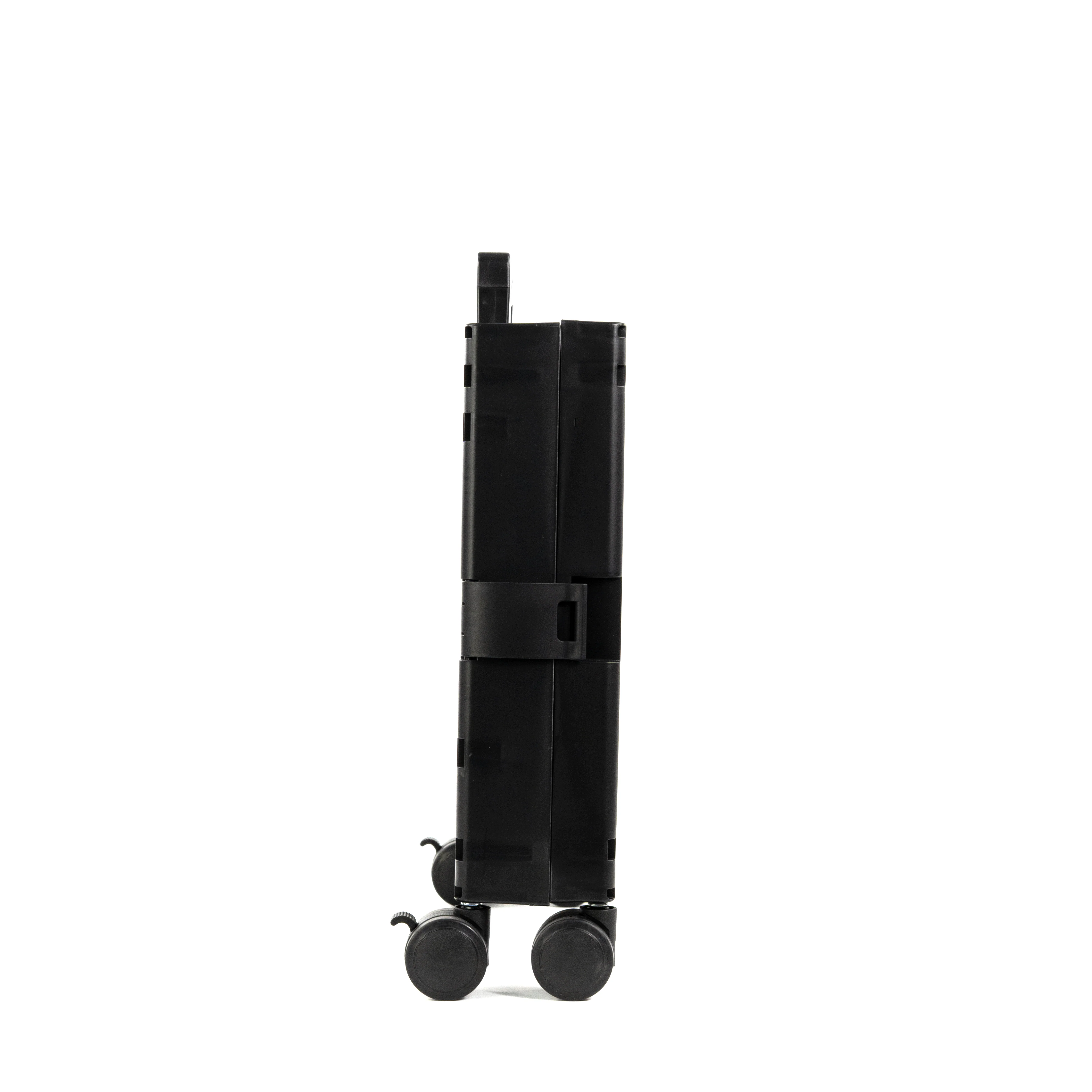 Organizing Essentials Black Collapsible Rolling Cart with Lid & 360° Wheels 3 Organizing Essentials Black Collapsible Rolling Cart with Lid & 360° Wheels