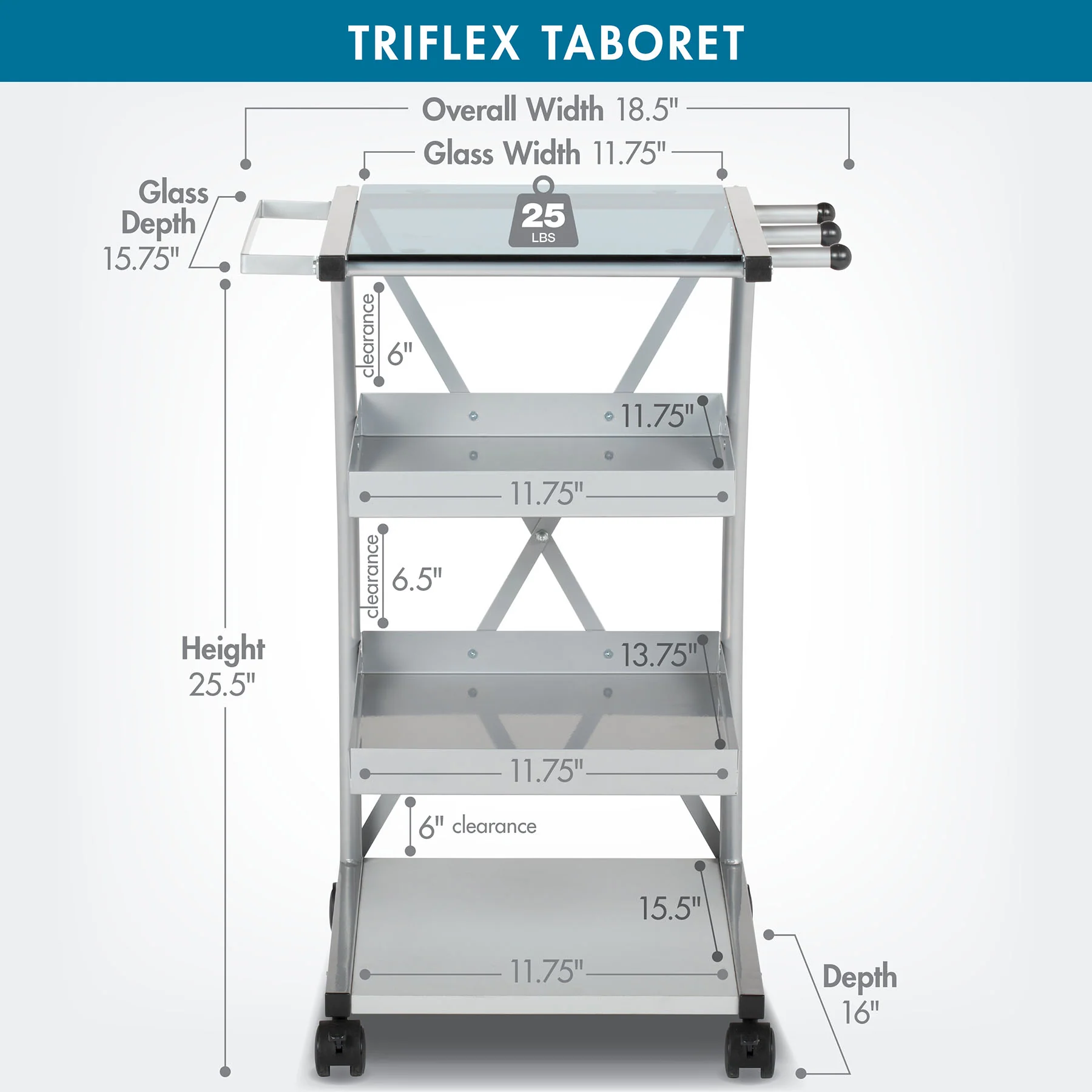 Triflex Taboret Silver / Blue 5 Triflex Taboret Silver / Blue