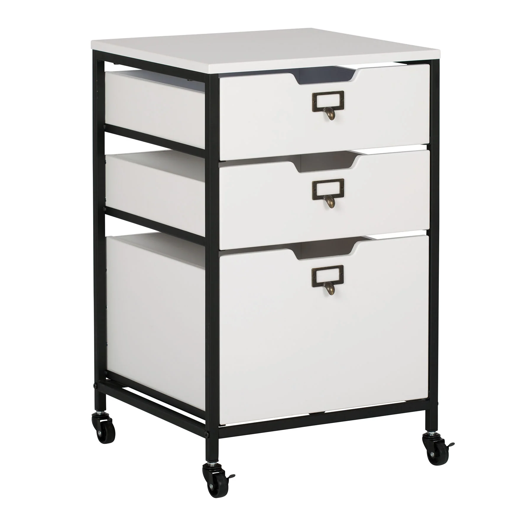 Sew Ready 3 Drawer Organizer Charcoal / Black / White