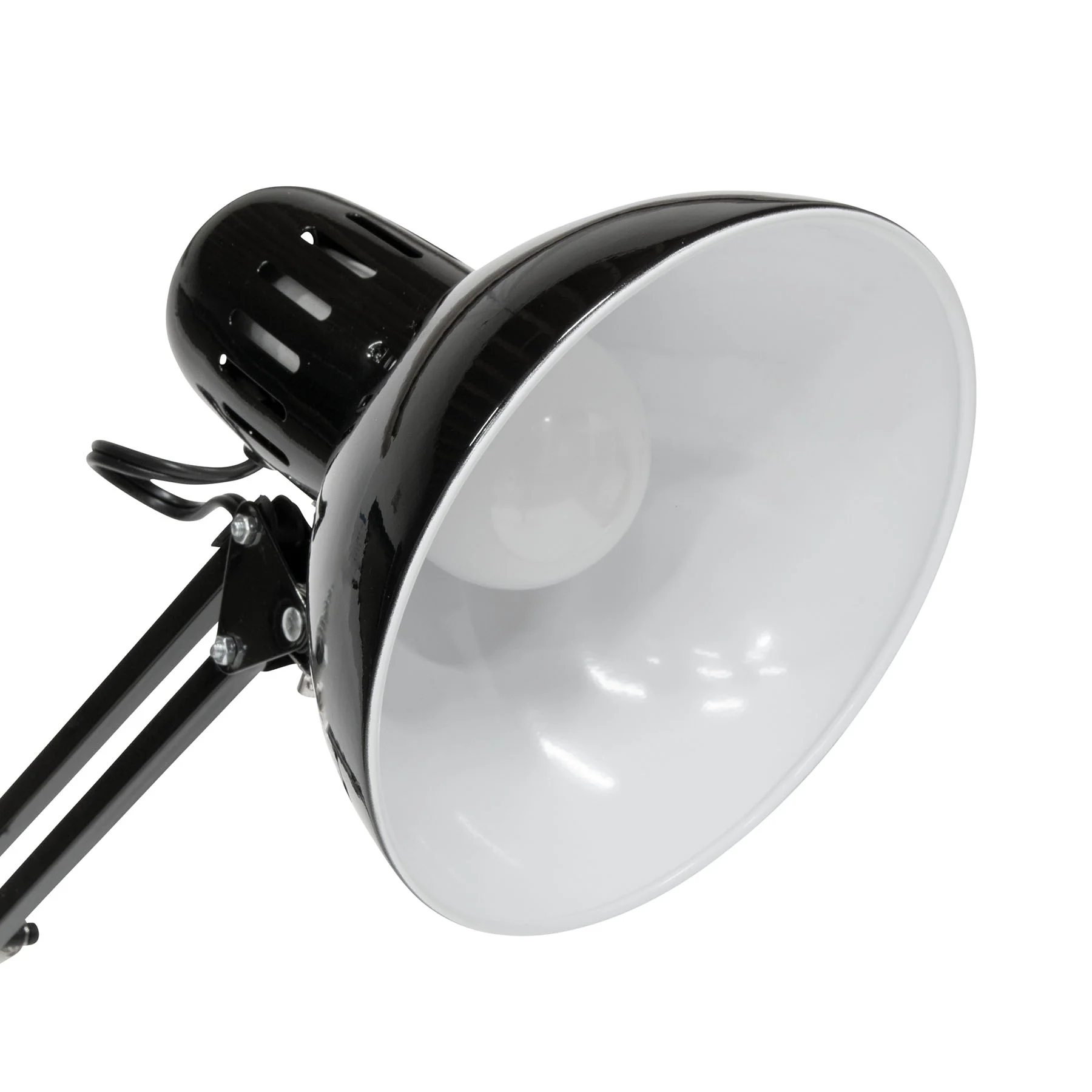 Swing Arm Lamp with LED Bulb Black 8 Swing Arm Lamp with LED Bulb Black
