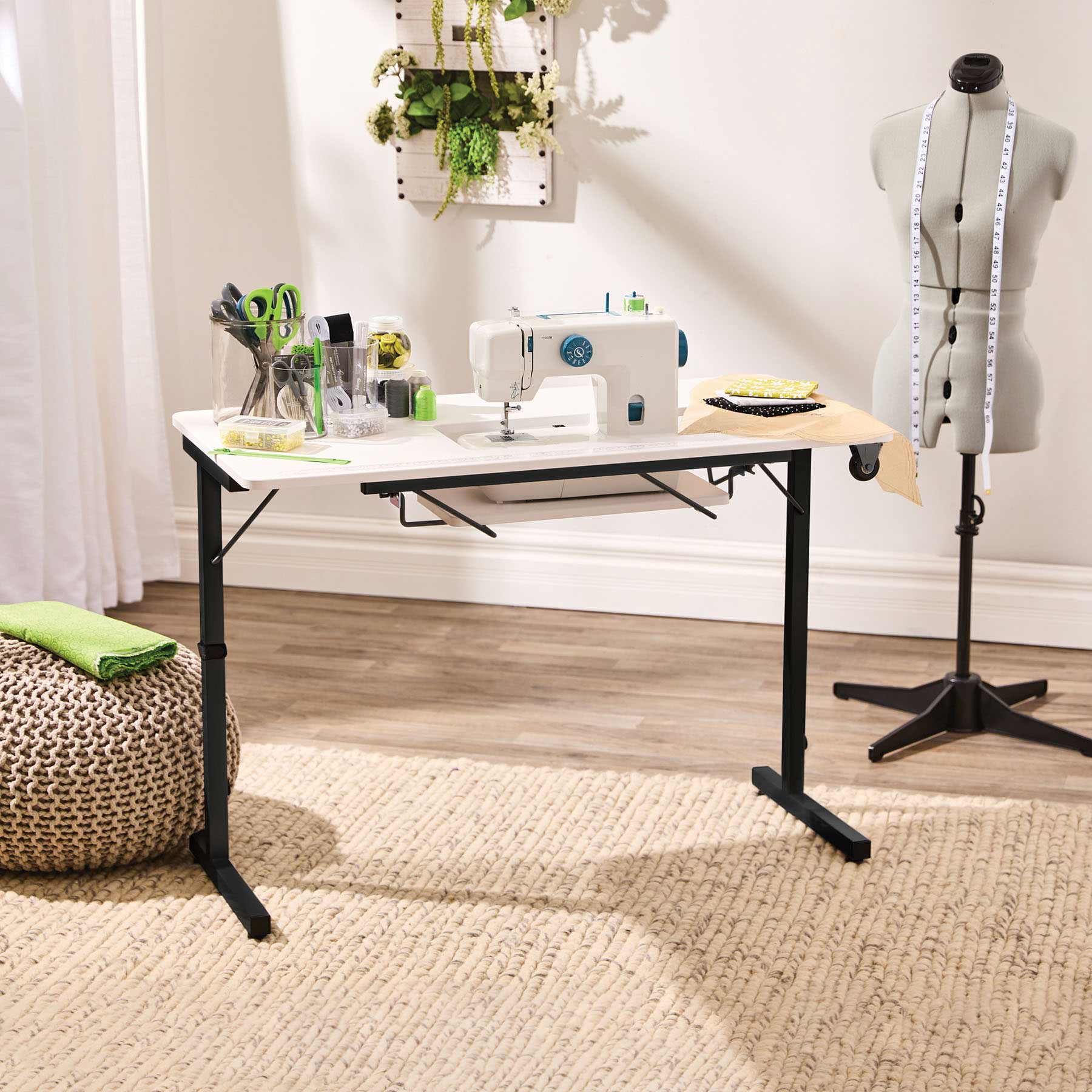 Rollaway II Sewing Table Black / White 10 Rollaway II Sewing Table Black / White