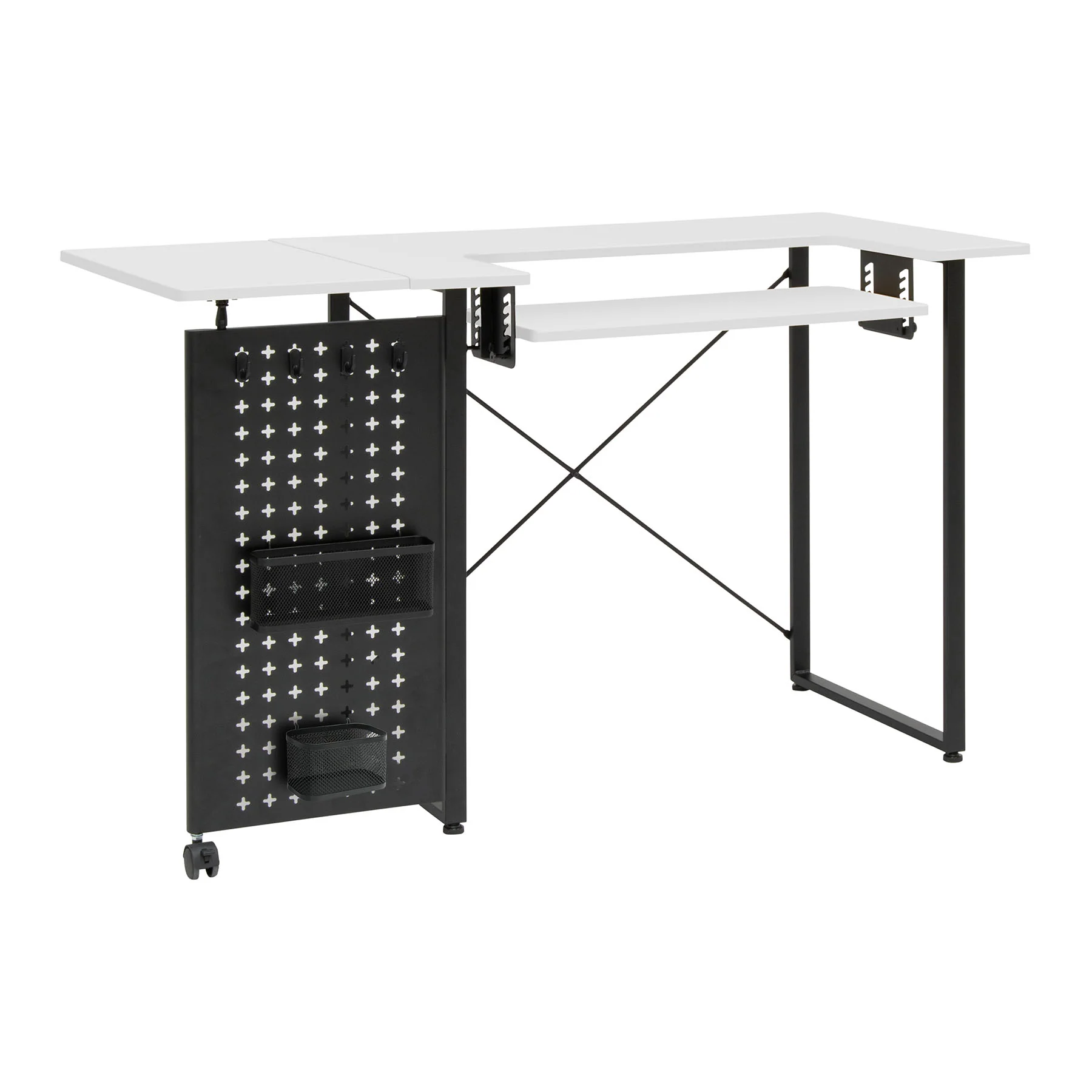Pivot Panel Sewing Table White / Graphite