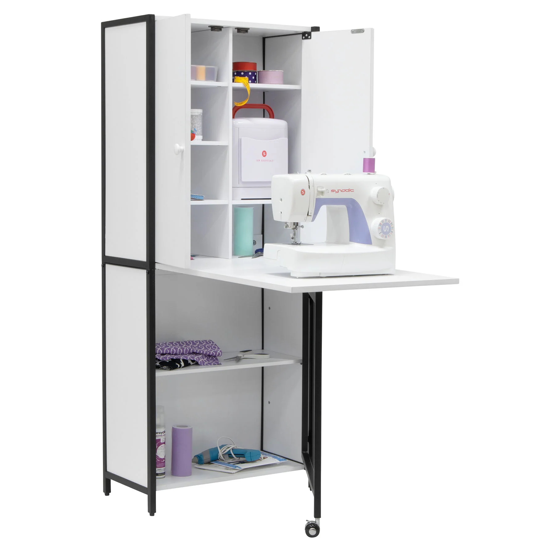Sew Read Craft Armoire Elite Charcoal / White 2 Sew Read Craft Armoire Elite Charcoal / White