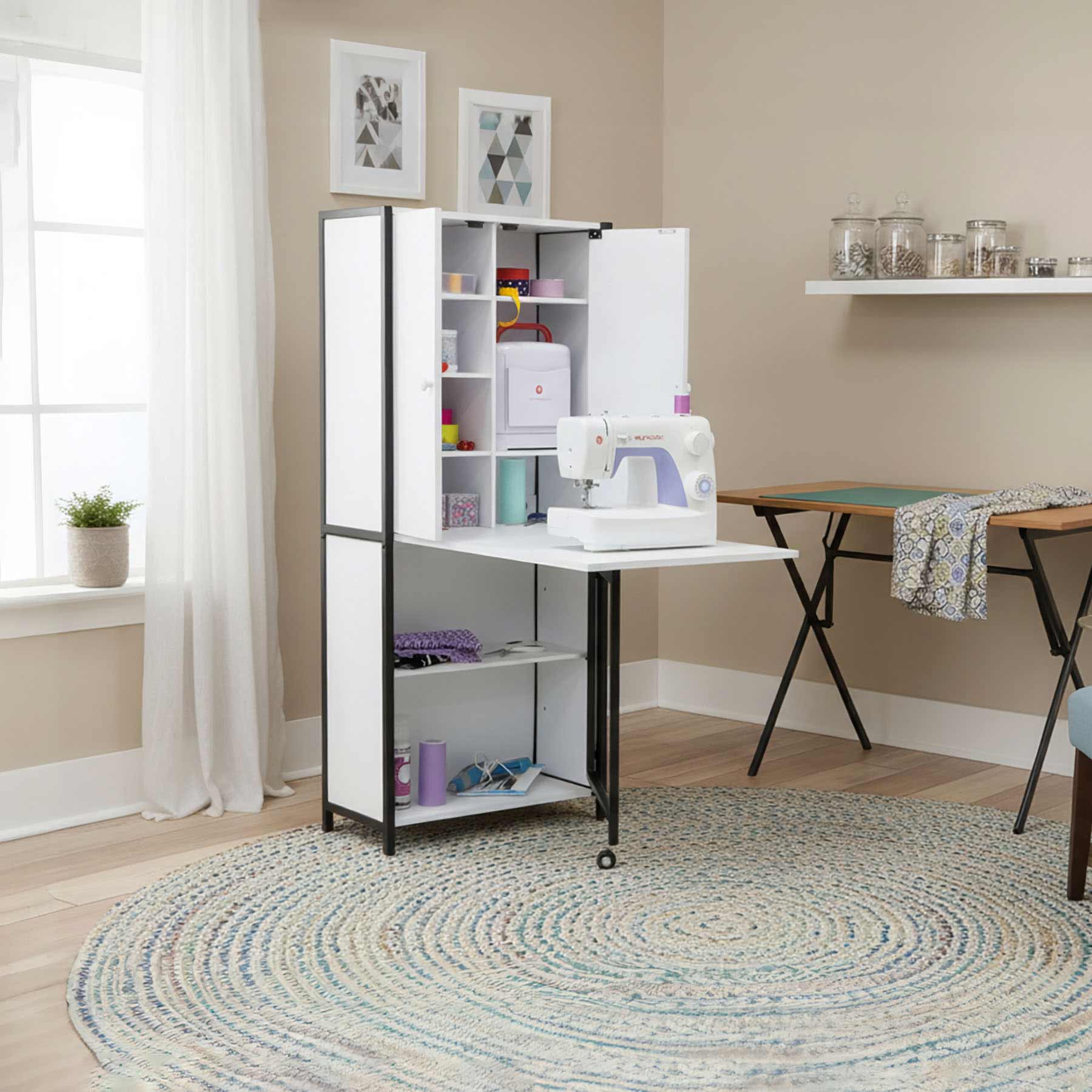 Sew Read Craft Armoire Elite Charcoal / White 3 Sew Read Craft Armoire Elite Charcoal / White