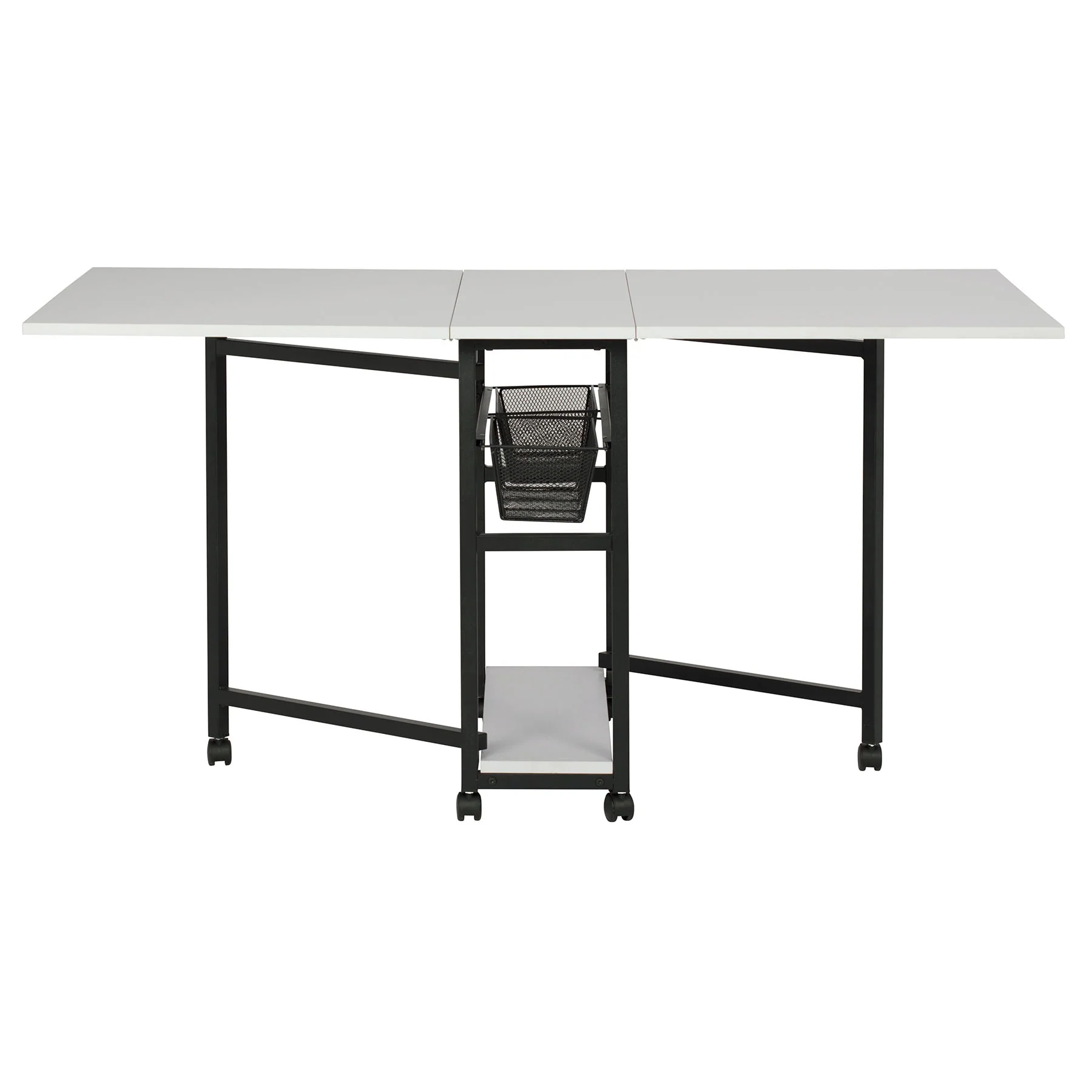Mobile Fabric Cutting Table with Storage 30" Charcoal / White 3 Mobile Fabric Cutting Table with Storage 30" Charcoal / White