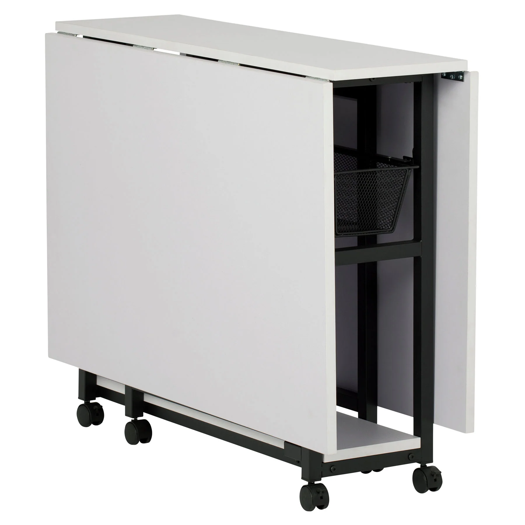 Mobile Fabric Cutting Table with Storage 30" Charcoal / White 5 Mobile Fabric Cutting Table with Storage 30" Charcoal / White