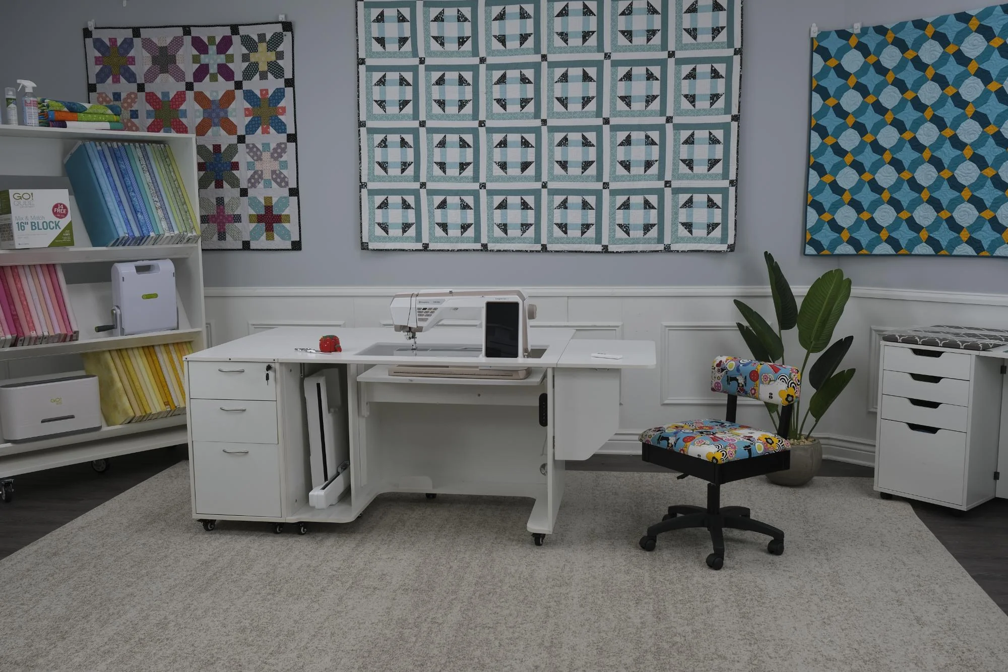 Sydney Lite XL Sewing Cabinet Ash White 3 Sydney Lite XL Sewing Cabinet Ash White