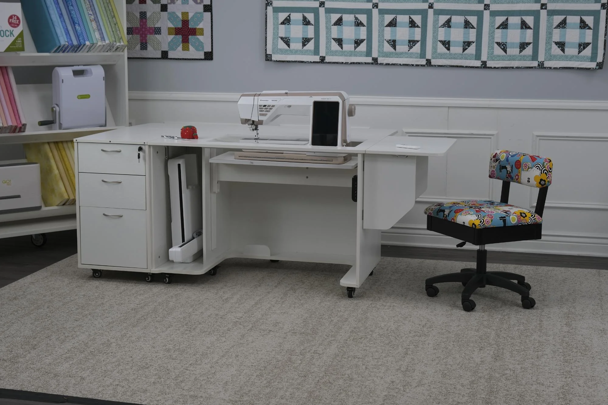 Sydney Lite XL Sewing Cabinet Ash White 4 Sydney Lite XL Sewing Cabinet Ash White