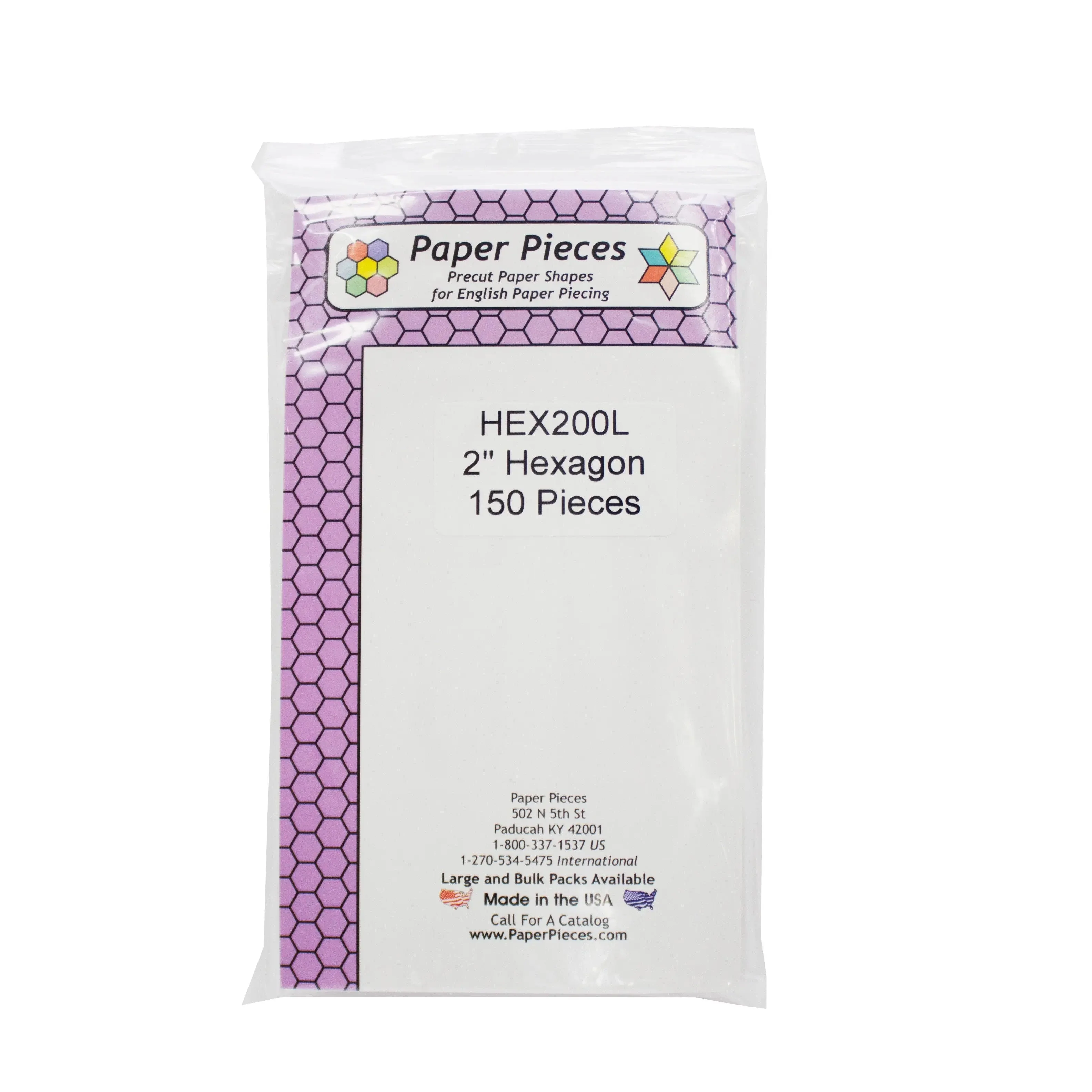 Paper Piece Hexagon Pack 2in 150pc 1 Paper Piece Hexagon Pack 2in 150pc