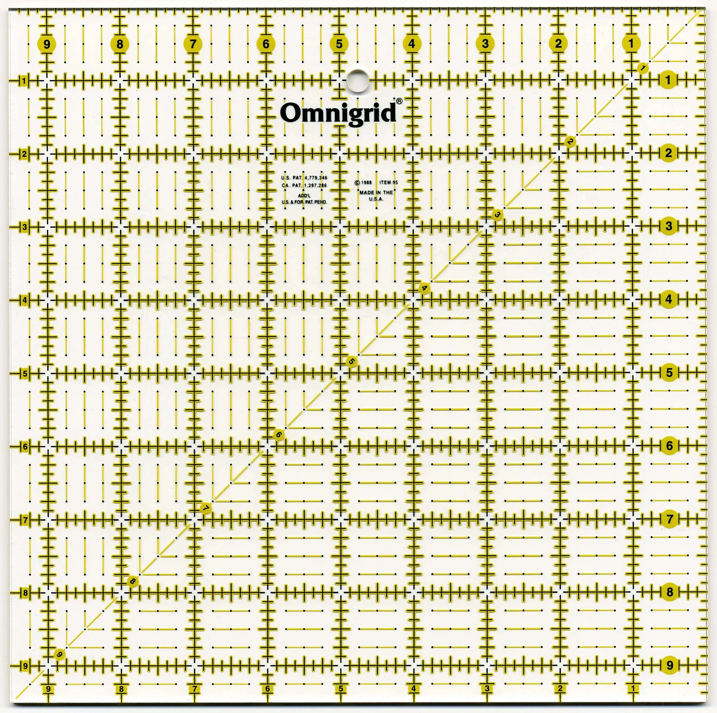 Omnigrid Ruler 9 1/2in Square 1 Omnigrid Ruler 9 1/2in Square