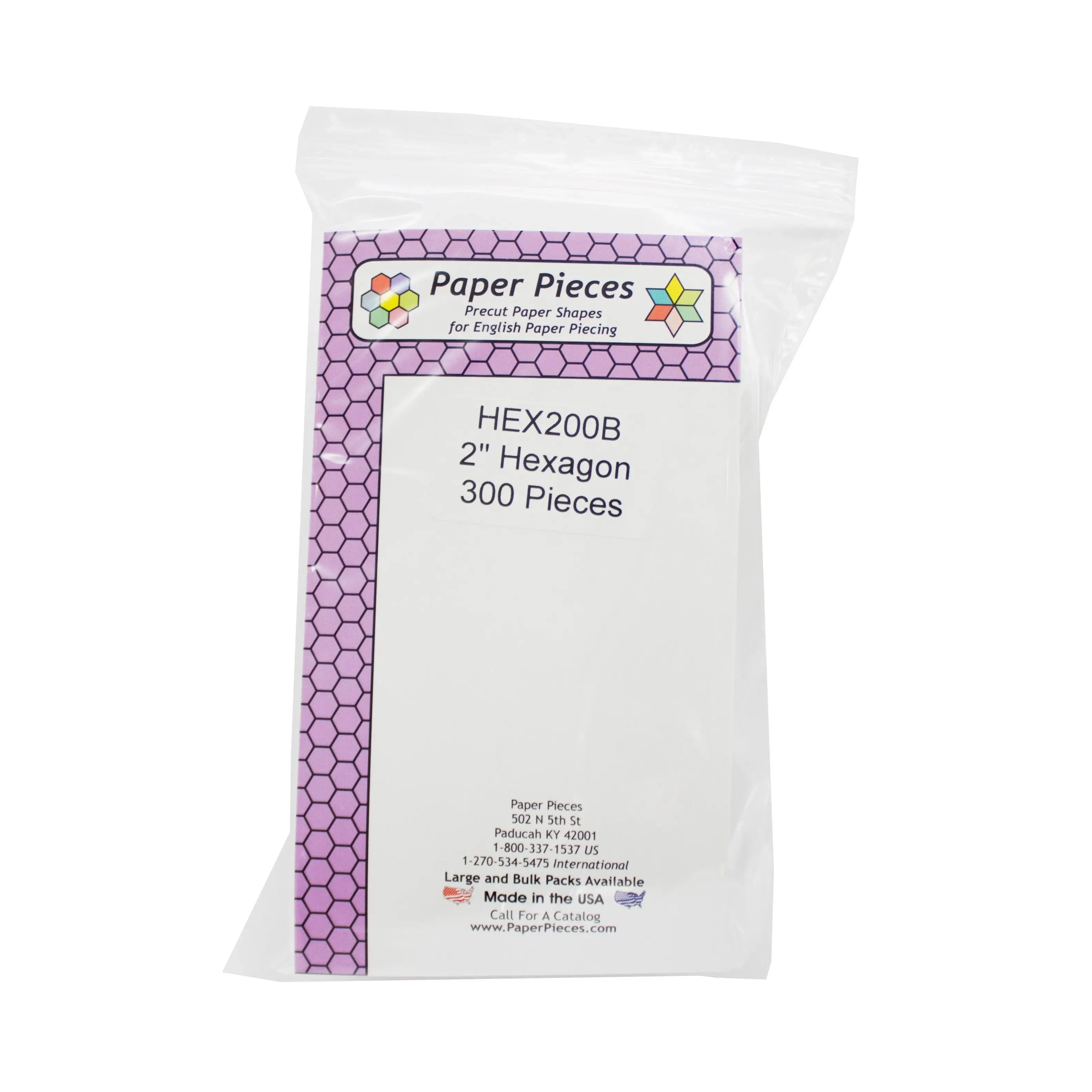 Paper Piece Hexagon Pack 2in 300pc 1 Paper Piece Hexagon Pack 2in 300pc