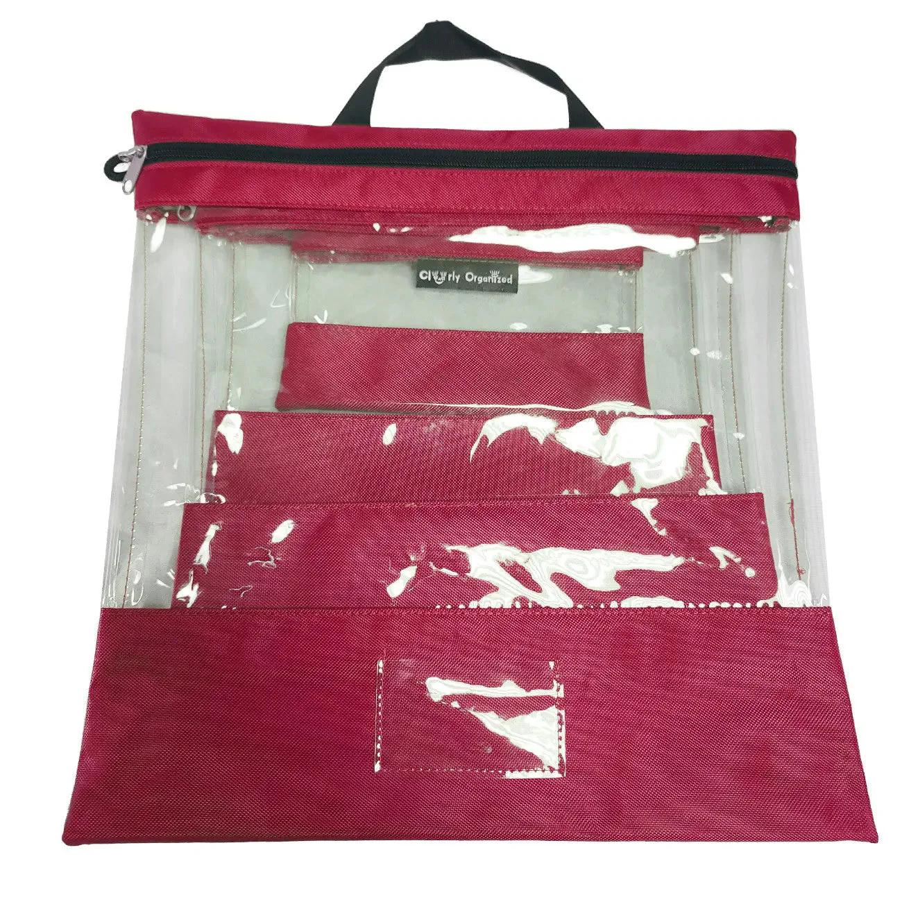 Tutto Clear Organizing Bag Red 1 Tutto Clear Organizing Bag Red