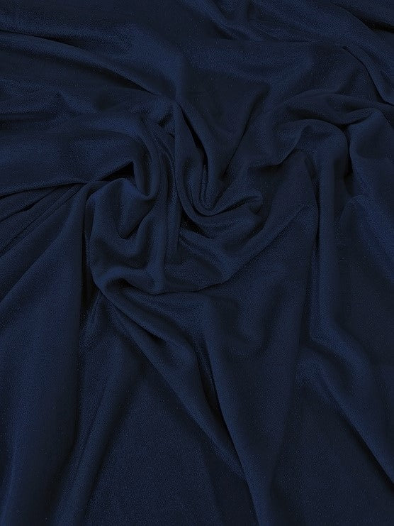 GLITTER STRETCH VELVET 360 GRAMS SPANDEX FABRIC / Navy Blue / Sold by the Yard 1 GLITTER STRETCH VELVET 360 GRAMS SPANDEX FABRIC / Navy Blue / Sold by the Yard