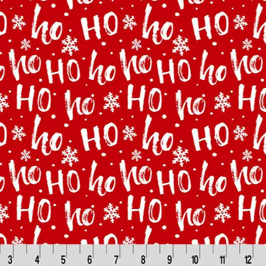 Ho Ho Ho Cloud Cuddle Scarlet Fabric per yard 1 Ho Ho Ho Cloud Cuddle Scarlet Fabric per yard