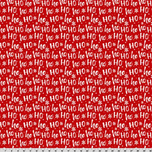 Ho Ho Ho Cloud Cuddle Scarlet Fabric per yard 2 Ho Ho Ho Cloud Cuddle Scarlet Fabric per yard