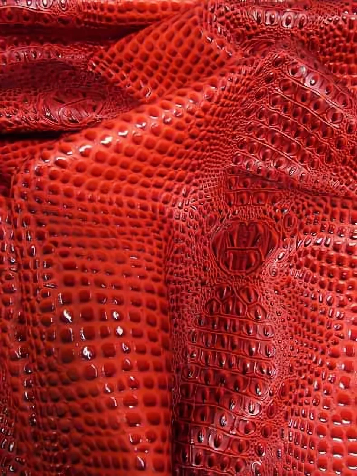 Honey Caramel Florida Gator 3D Embossed Vinyl Fabric / Sold By The Yard 16 Honey Caramel Florida Gator 3D Embossed Vinyl Fabric / Sold By The Yard