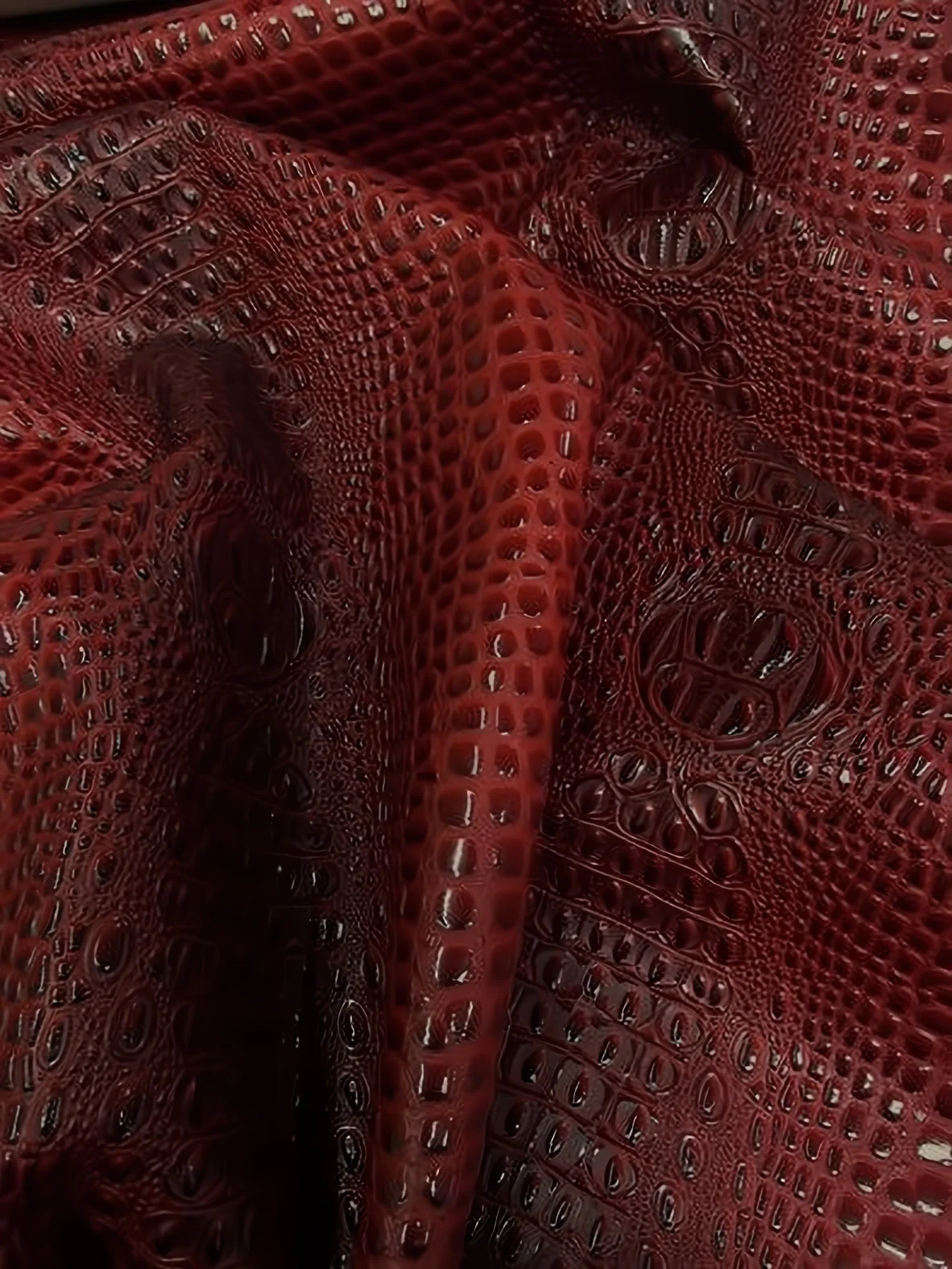 Honey Caramel Florida Gator 3D Embossed Vinyl Fabric / Sold By The Yard 23 Honey Caramel Florida Gator 3D Embossed Vinyl Fabric / Sold By The Yard