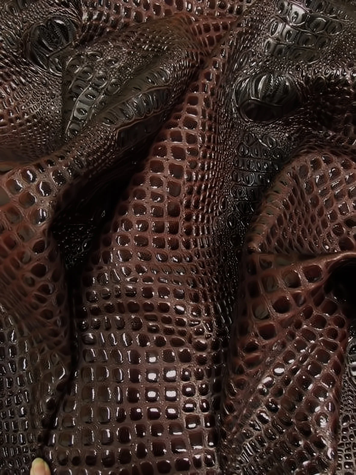 Honey Caramel Florida Gator 3D Embossed Vinyl Fabric / Sold By The Yard 58 Honey Caramel Florida Gator 3D Embossed Vinyl Fabric / Sold By The Yard