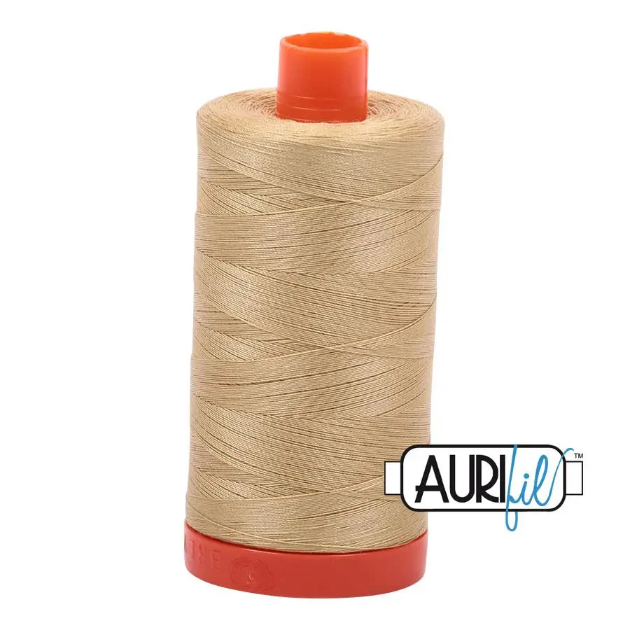 2915 Very Light Brass Aurifil Cotton 50wt Large Spool 1 2915 Very Light Brass Aurifil Cotton 50wt Large Spool