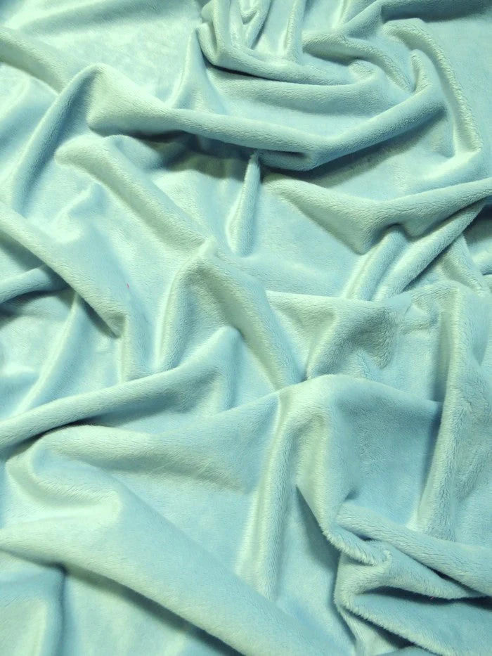 Icy Mint Minky Solid Baby Soft Fabric 1 Icy Mint Minky Solid Baby Soft Fabric