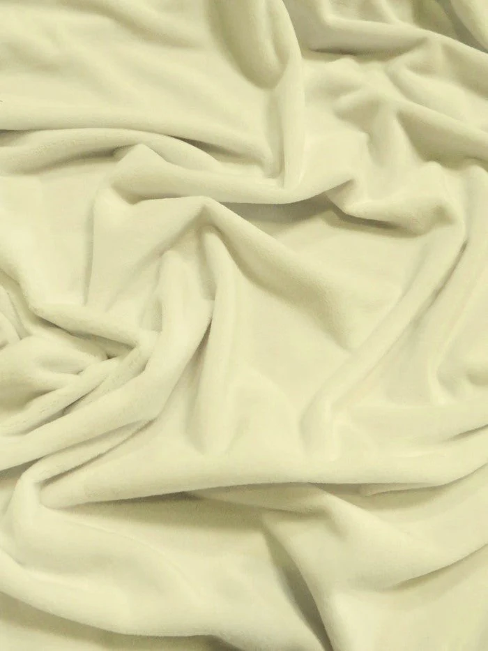Ivory Minky Solid Baby Soft Fabric 1 Ivory Minky Solid Baby Soft Fabric