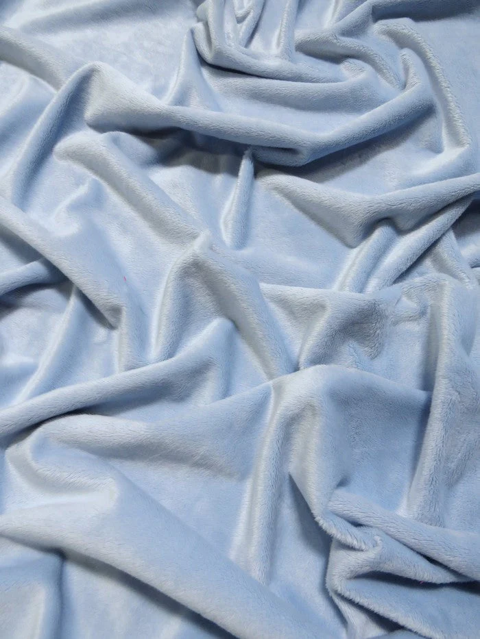 Light Blue Minky Solid Baby Soft Fabric 1 Light Blue Minky Solid Baby Soft Fabric