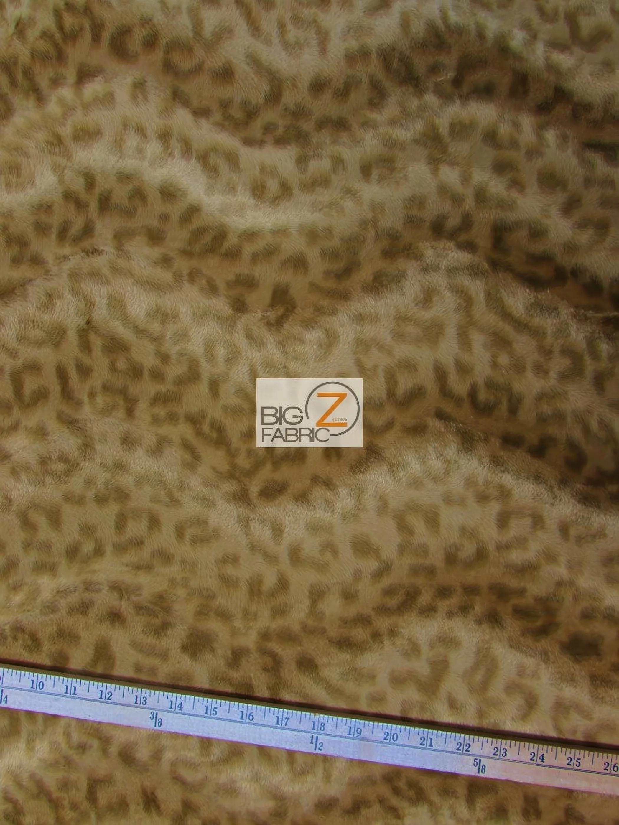 Light Coffee Velboa Leopard Animal Short Pile Fabric / Sold By The Yard 1 Light Coffee Velboa Leopard Animal Short Pile Fabric / Sold By The Yard