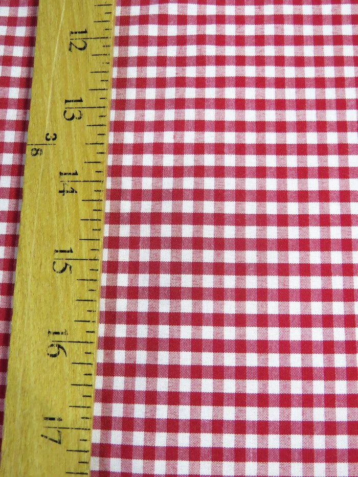 Mini Checkered Gingham Poly Cotton Printed Fabric / Yellow / Sold By The Yard 2 Mini Checkered Gingham Poly Cotton Printed Fabric / Yellow / Sold By The Yard