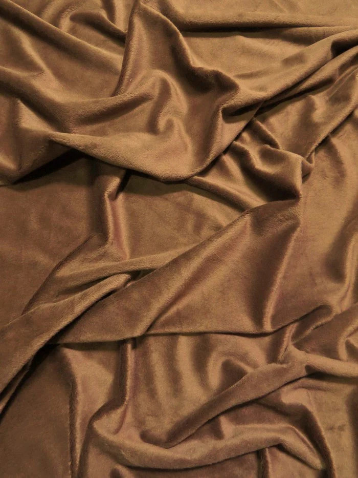 Mocha Minky Solid Baby Soft Fabric 1 Mocha Minky Solid Baby Soft Fabric