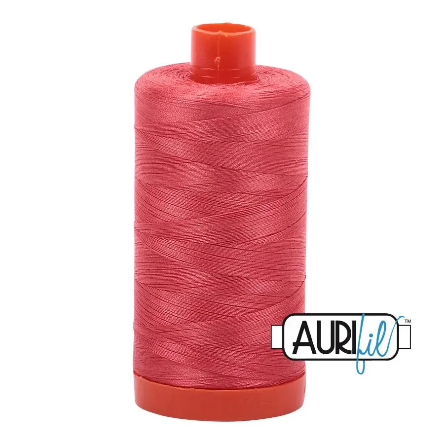 5002 Medium Red Aurifil Cotton 50wt Large Spool 1 5002 Medium Red Aurifil Cotton 50wt Large Spool